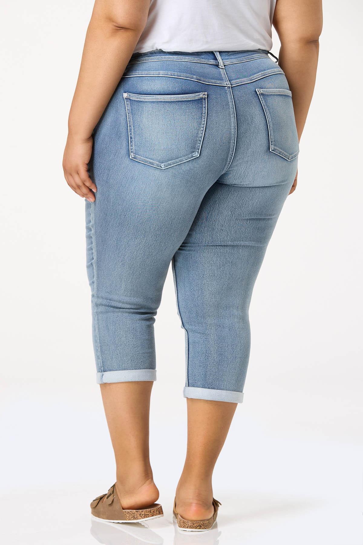 cato です Cato Fashions | Cato Plus Size Flower Detail Cropped Jeans