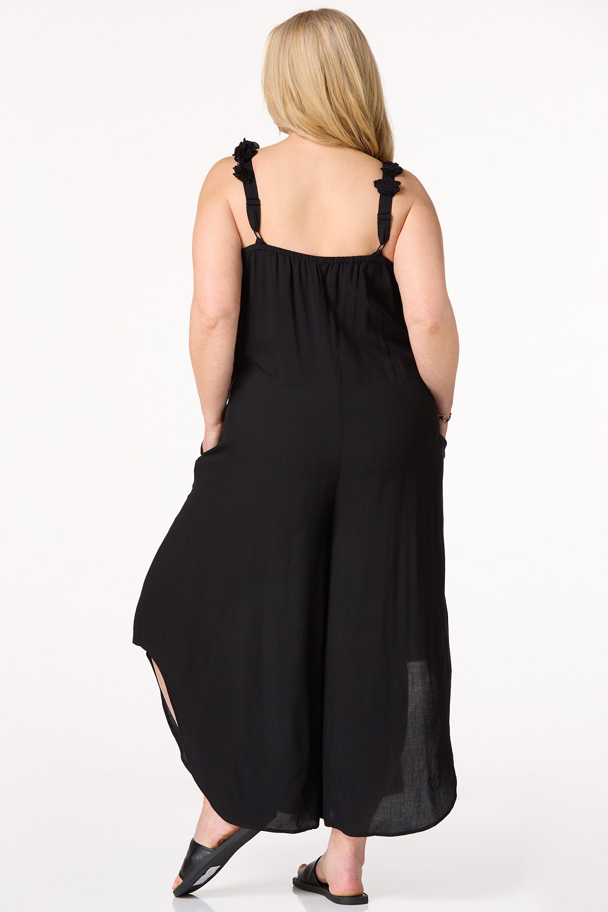  Cato Fashions | Cato Plus Size Rosette Strap Genie Jumpsuit