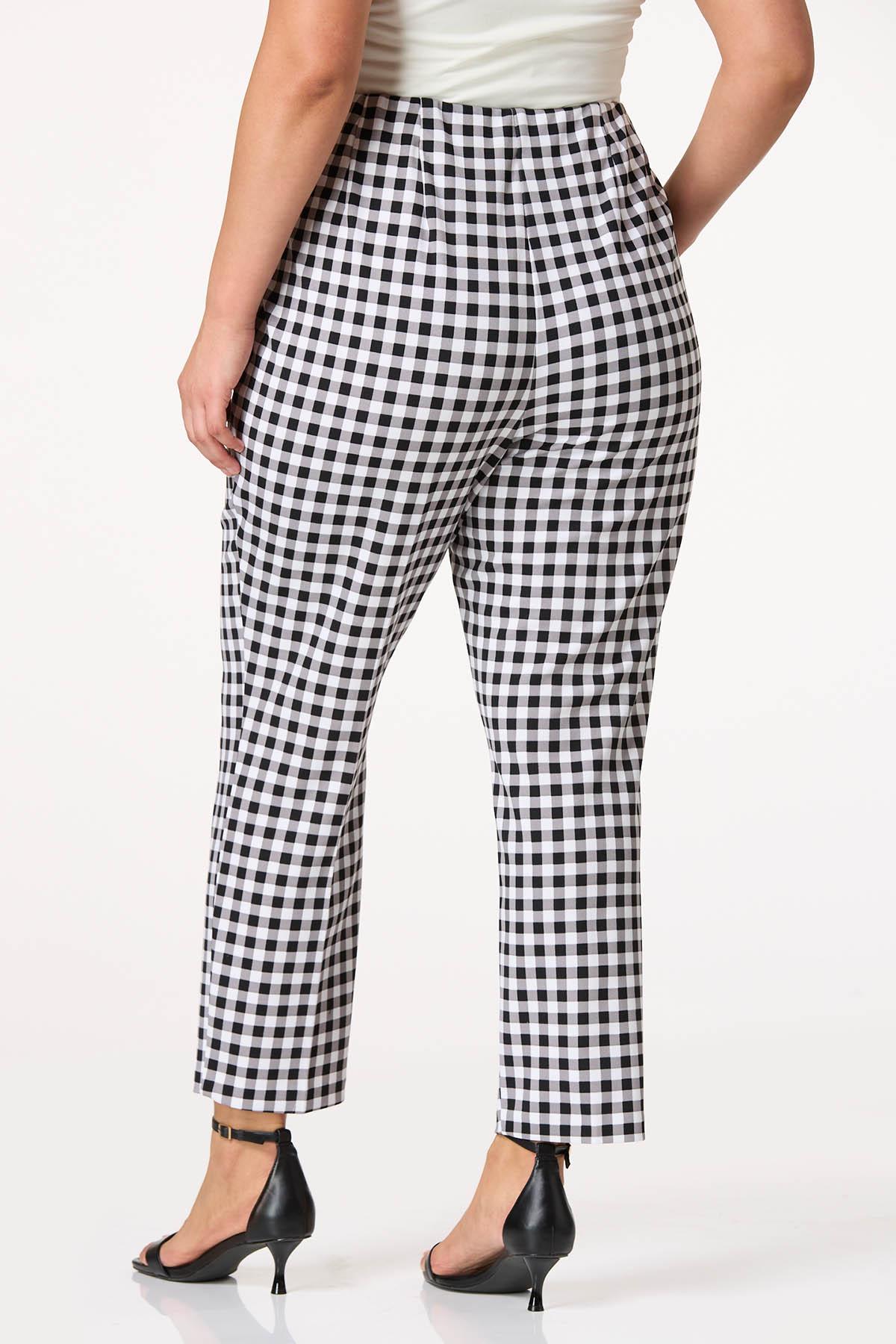  Cato Fashions | Cato Plus Petite Black And White Gingham Pants