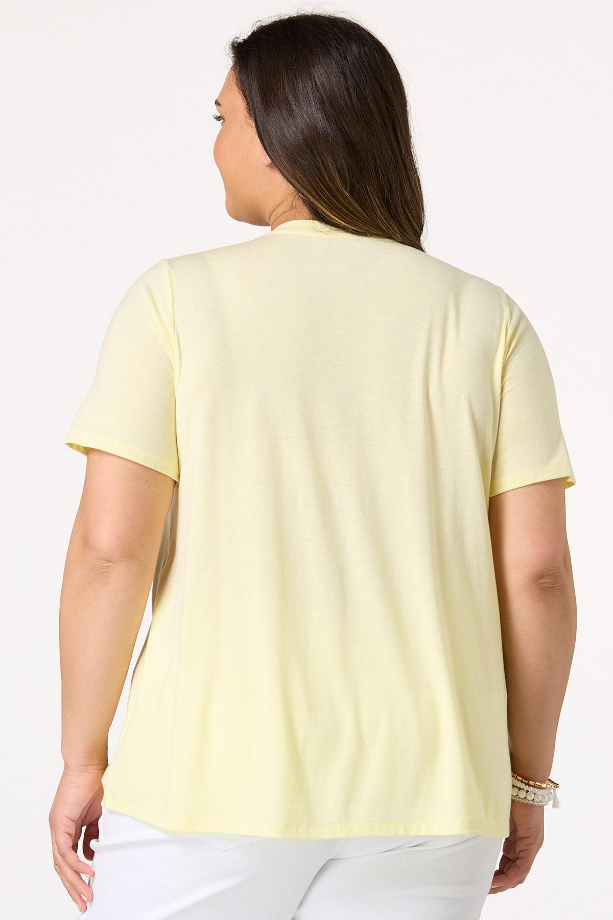  Cato Fashions | Cato Plus Size Essential V- Neck Solid Tee