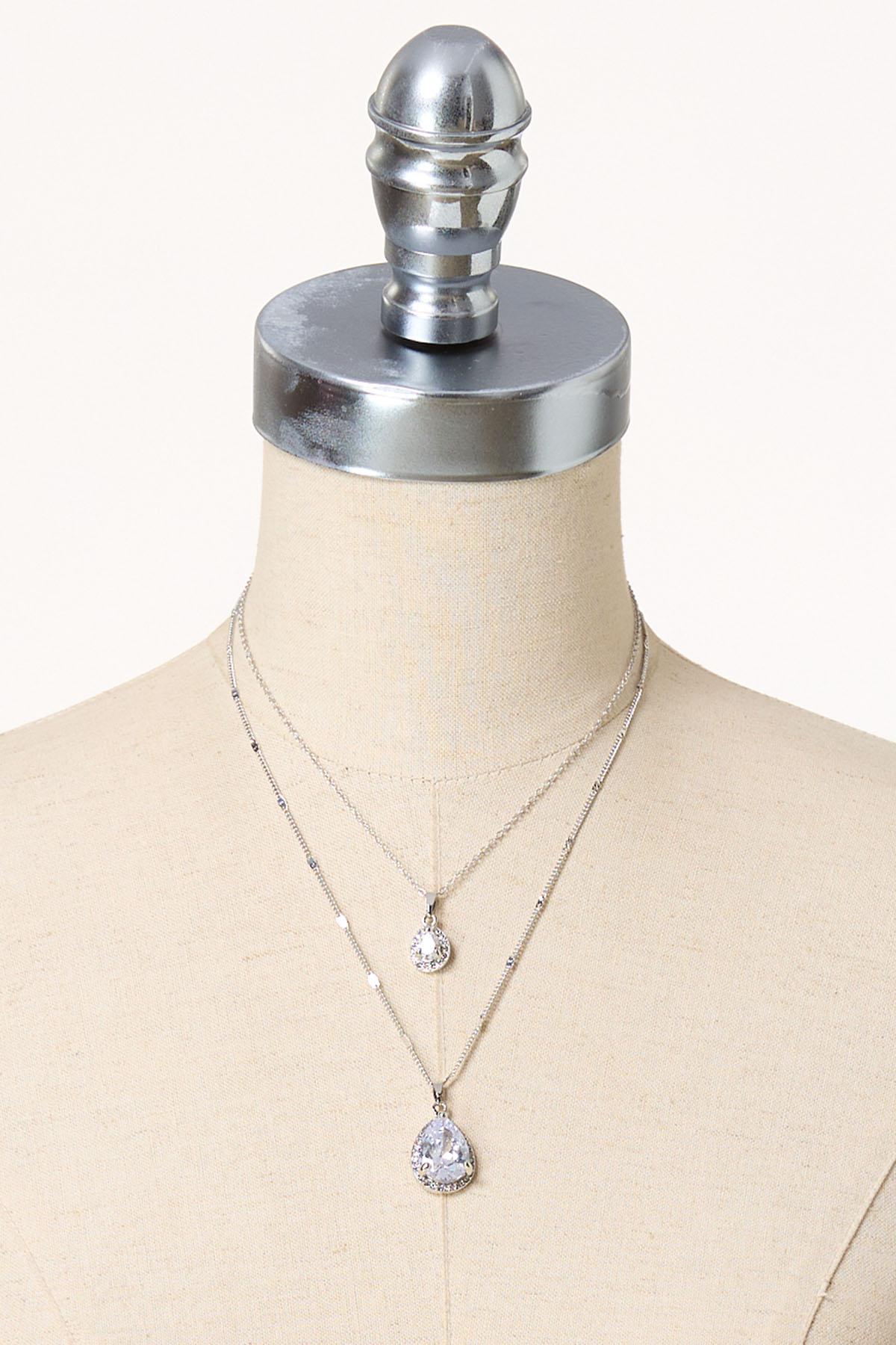  Cato Fashions | Cato Cubic Zirconia Tear Pendant Necklace