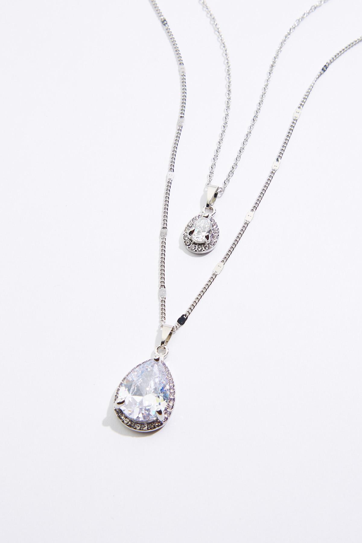  Cato Fashions | Cato Cubic Zirconia Tear Pendant Necklace