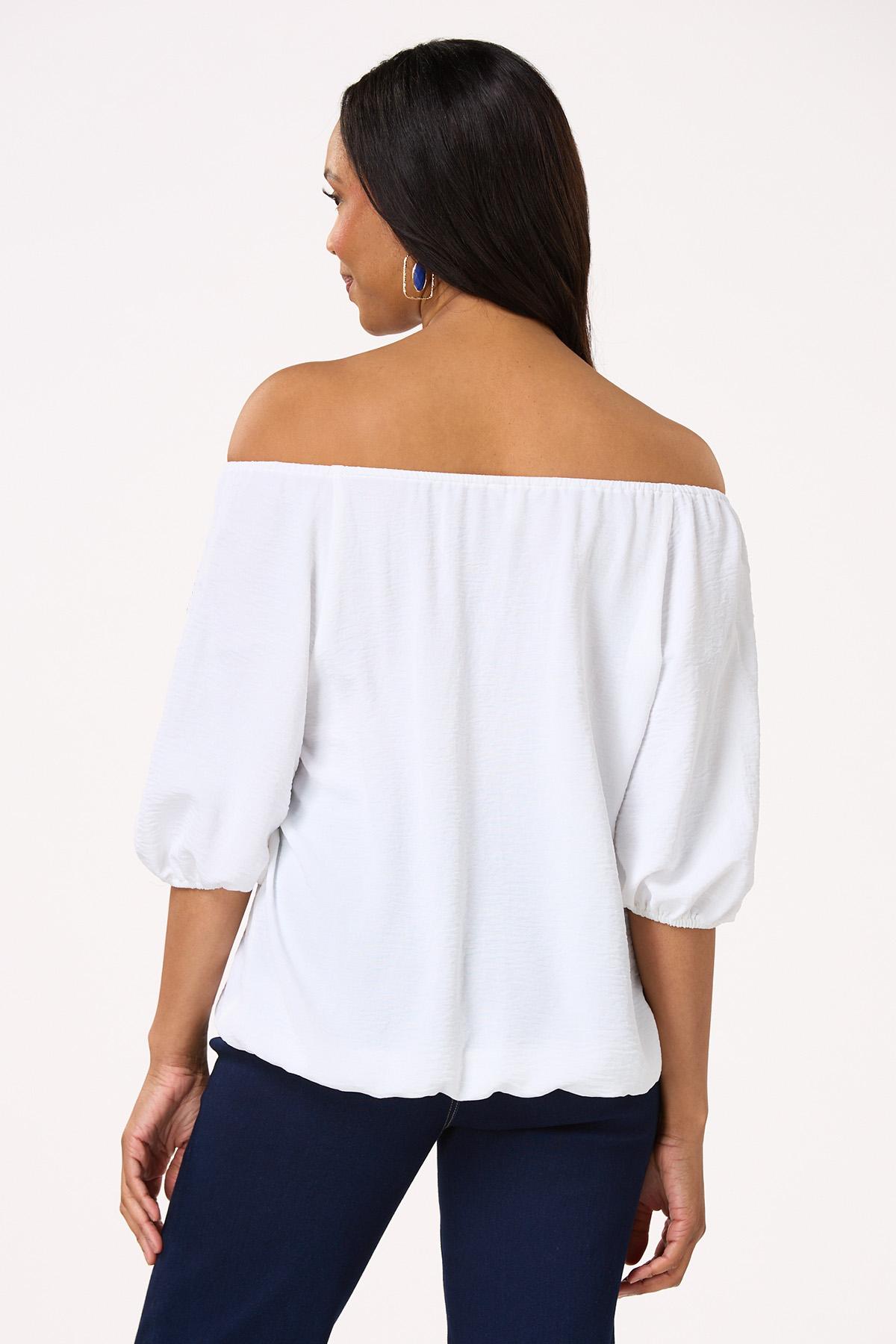 Cato Fashions | Cato Off Shoulder Embroidered Top