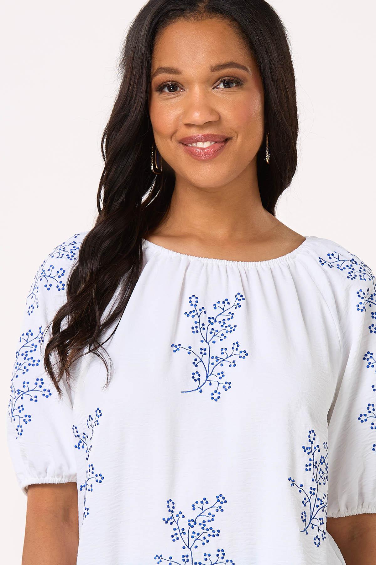Cato Fashions | Cato Off Shoulder Embroidered Top