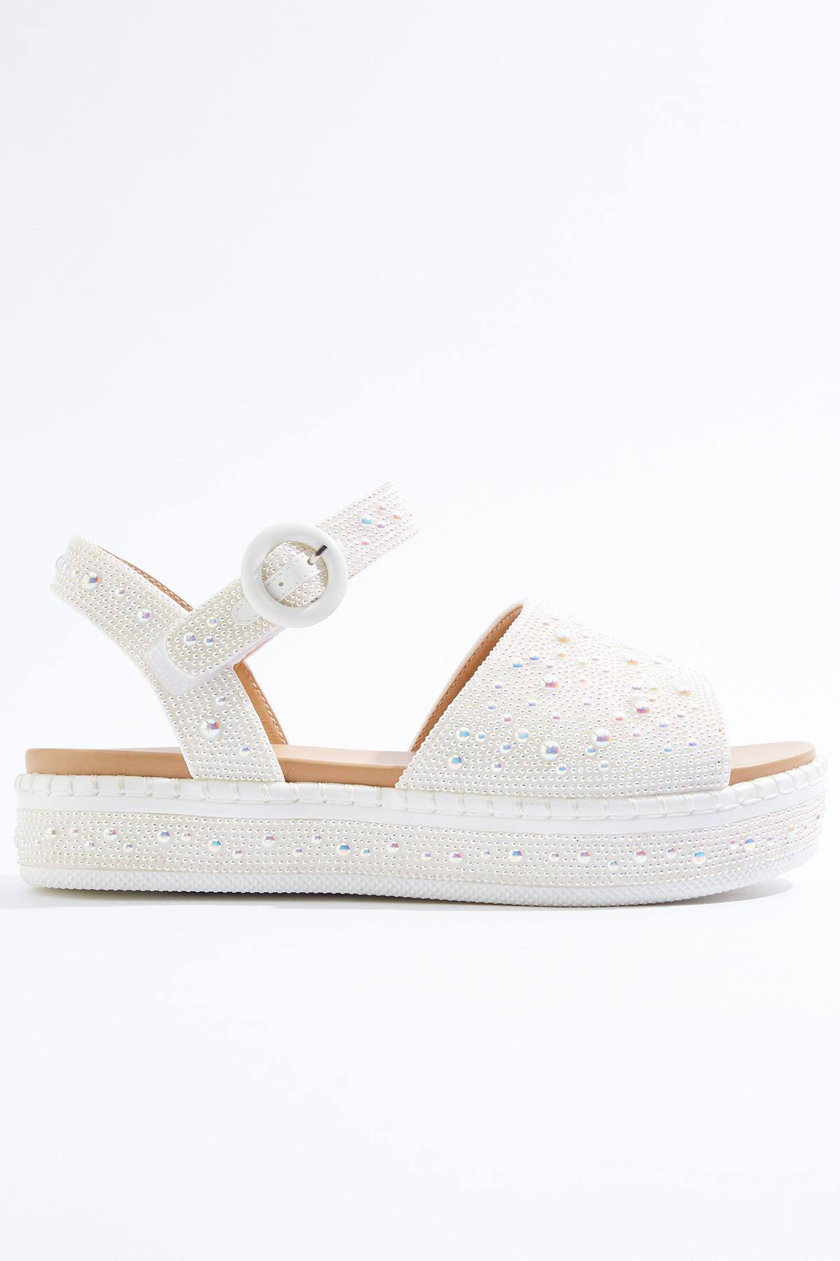  Cato Fashions | Cato Pearl Embellished Flatform Sandals
