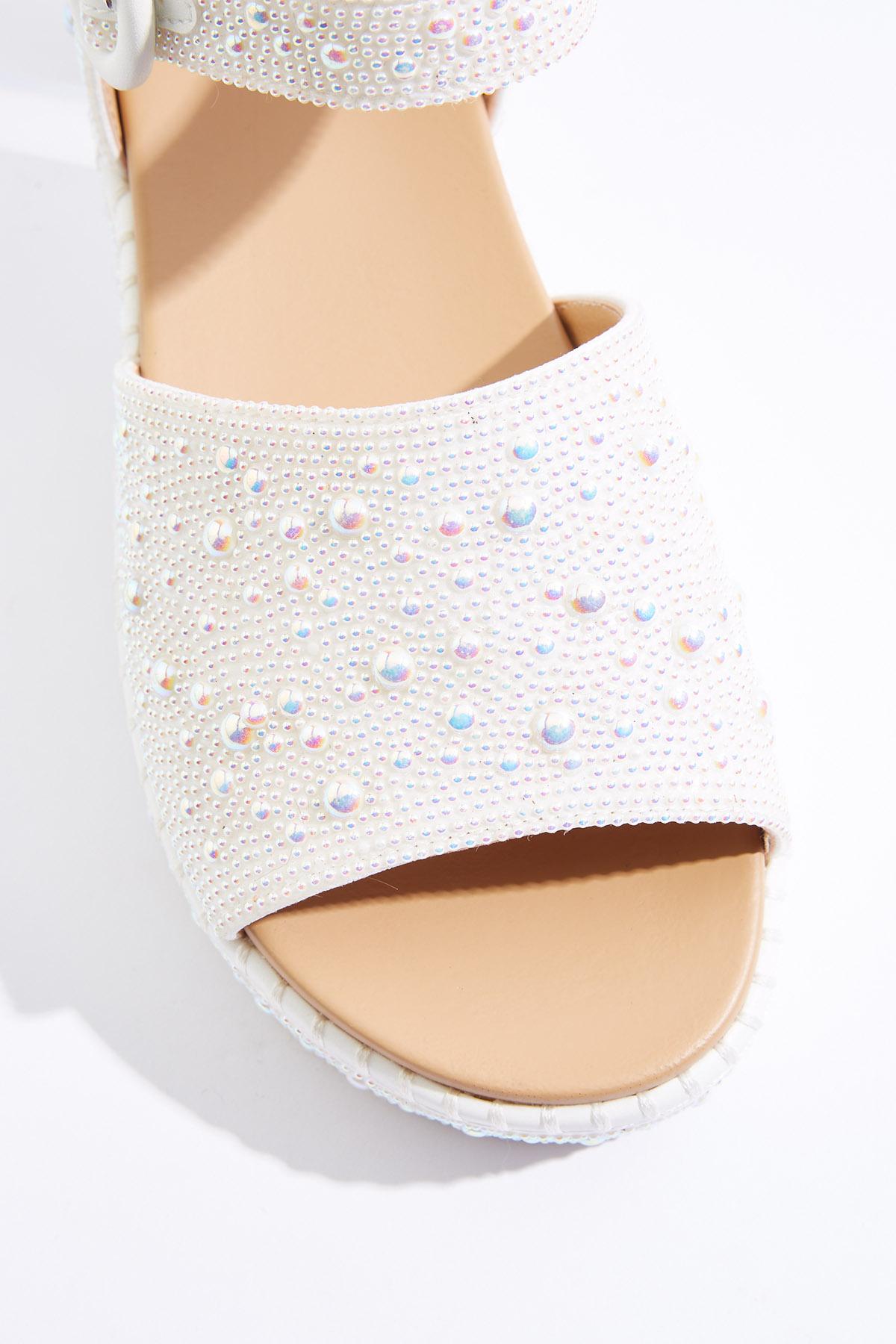  Cato Fashions | Cato Pearl Embellished Flatform Sandals