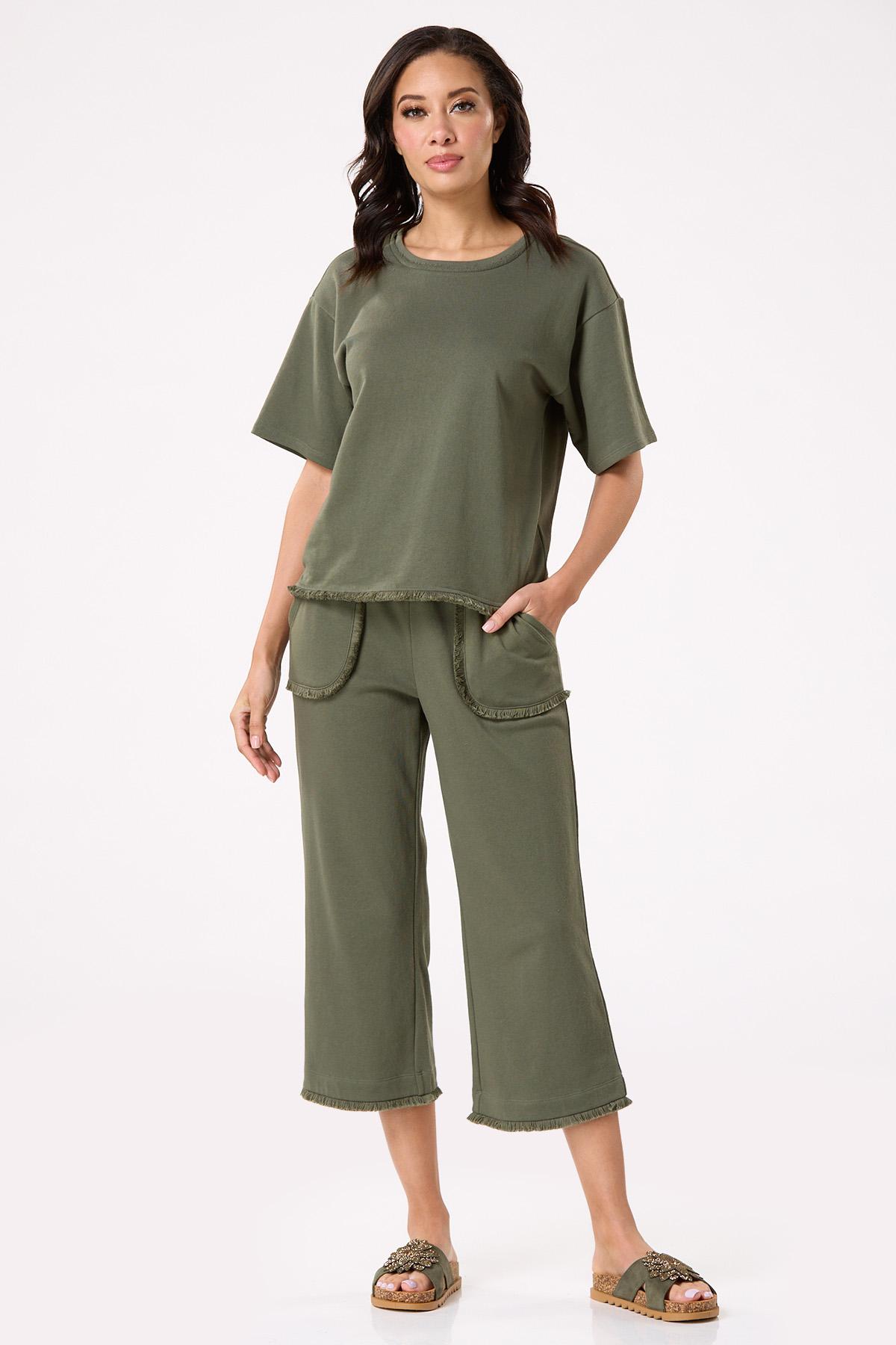 Cato Fashions | Cato French Terry Fringe Trim Top