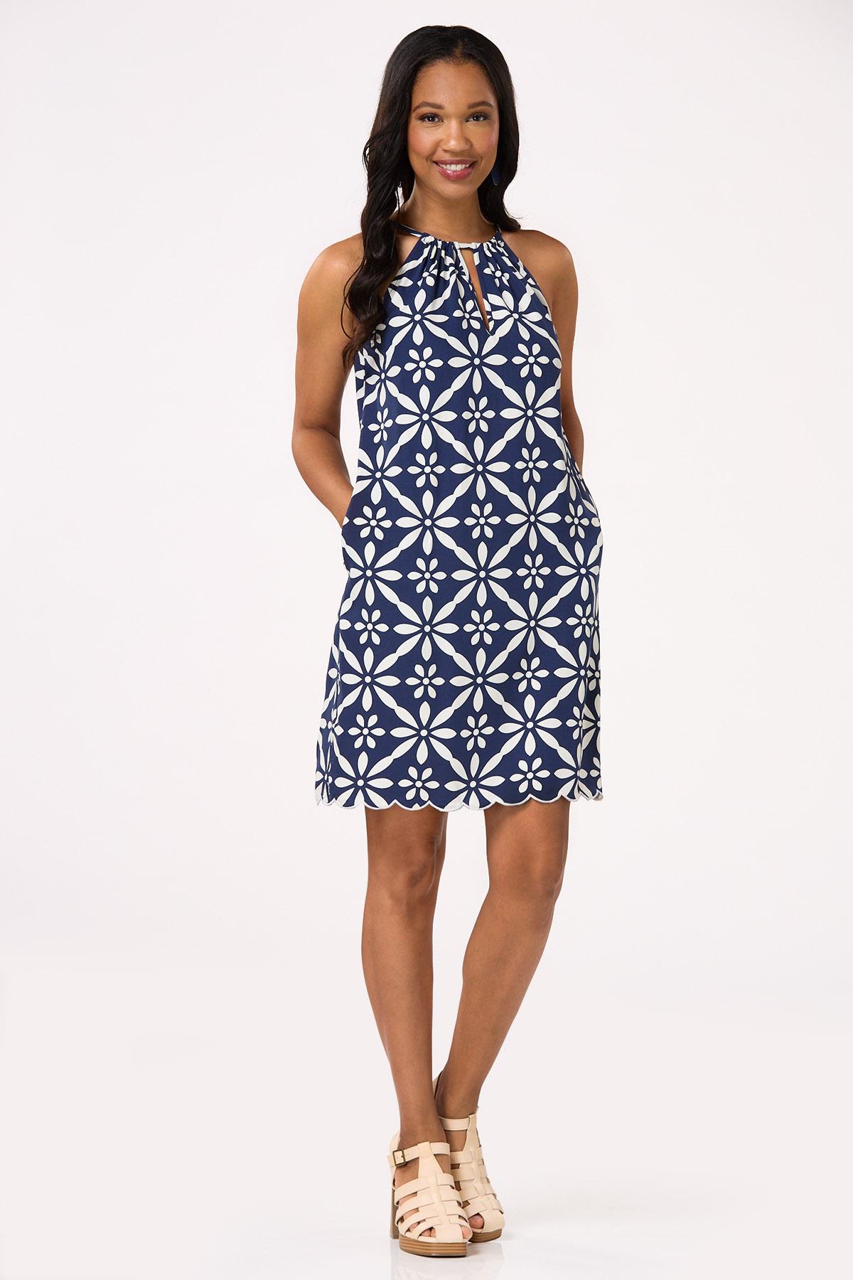 Cato Fashions | Cato Navy Floral Cleo Swing Dress