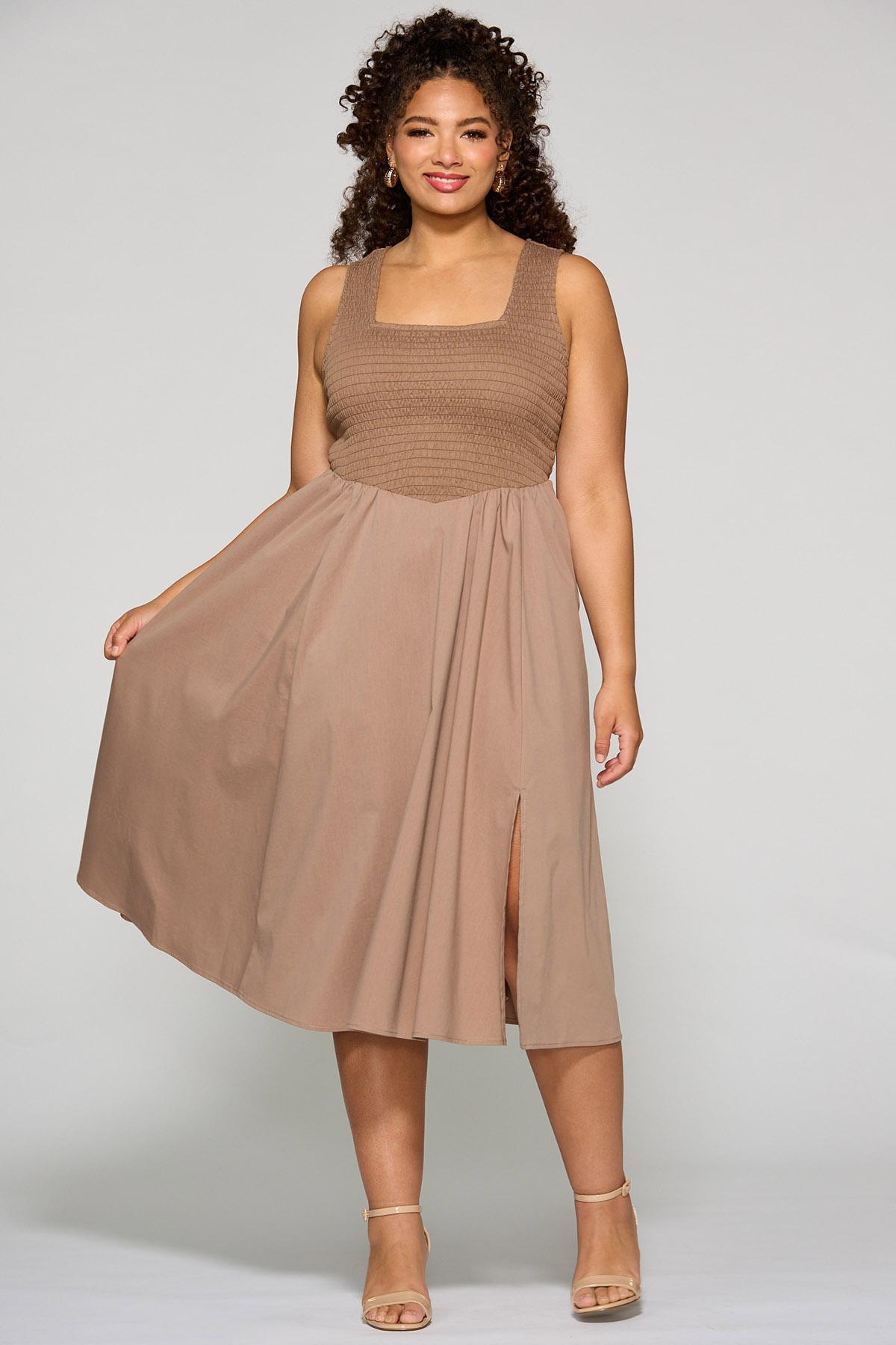 Cato Fashions | Cato Plus Size Contour Smocked Bow Back Dress