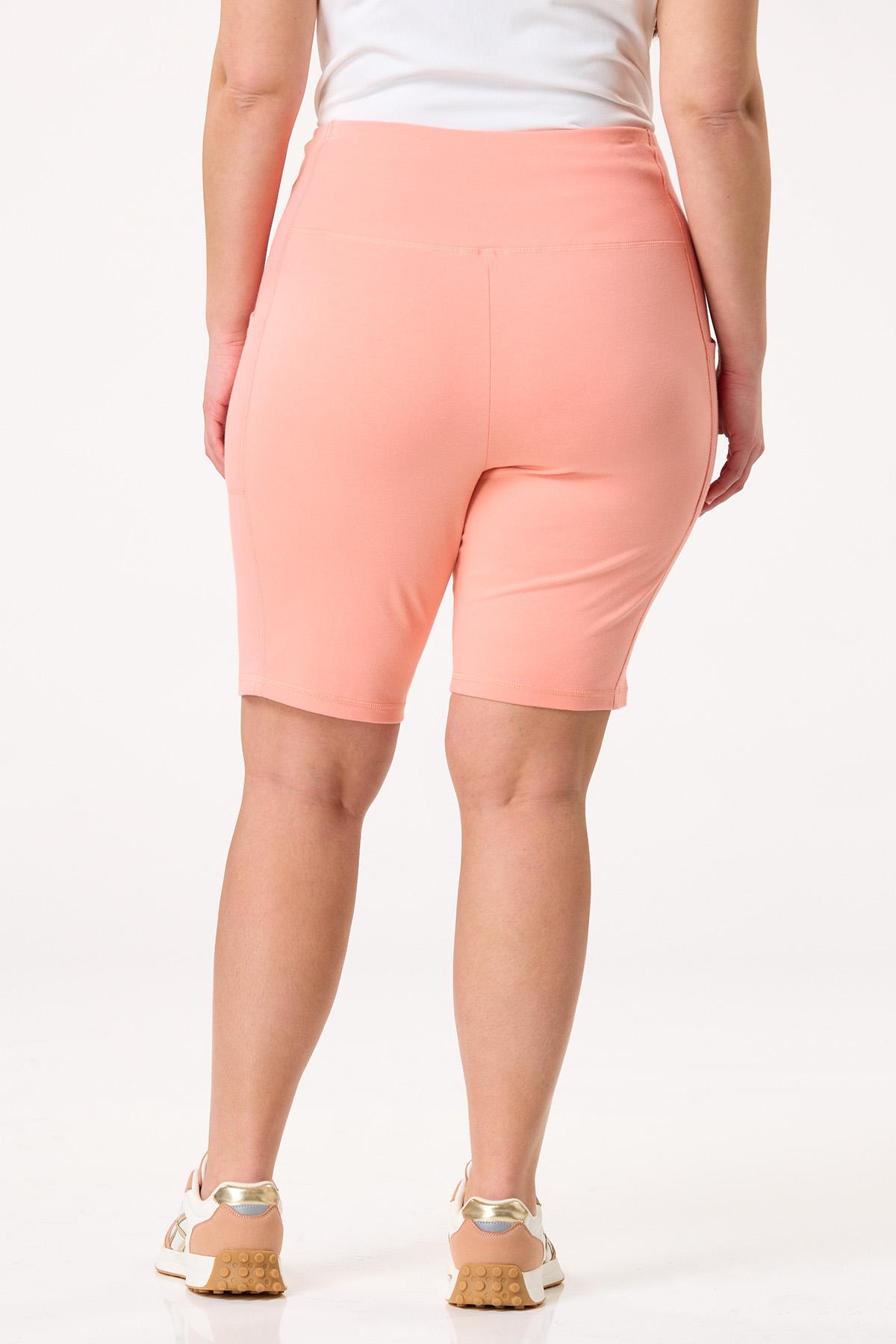  Cato Fashions | Cato Plus Size Solid Ribbed Side Bike Shorts