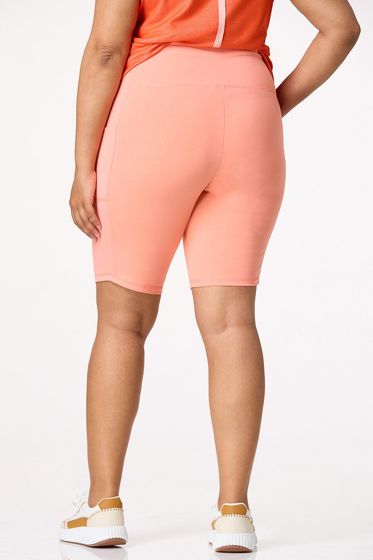  Cato Fashions | Cato Plus Size Solid Ribbed Side Bike Shorts