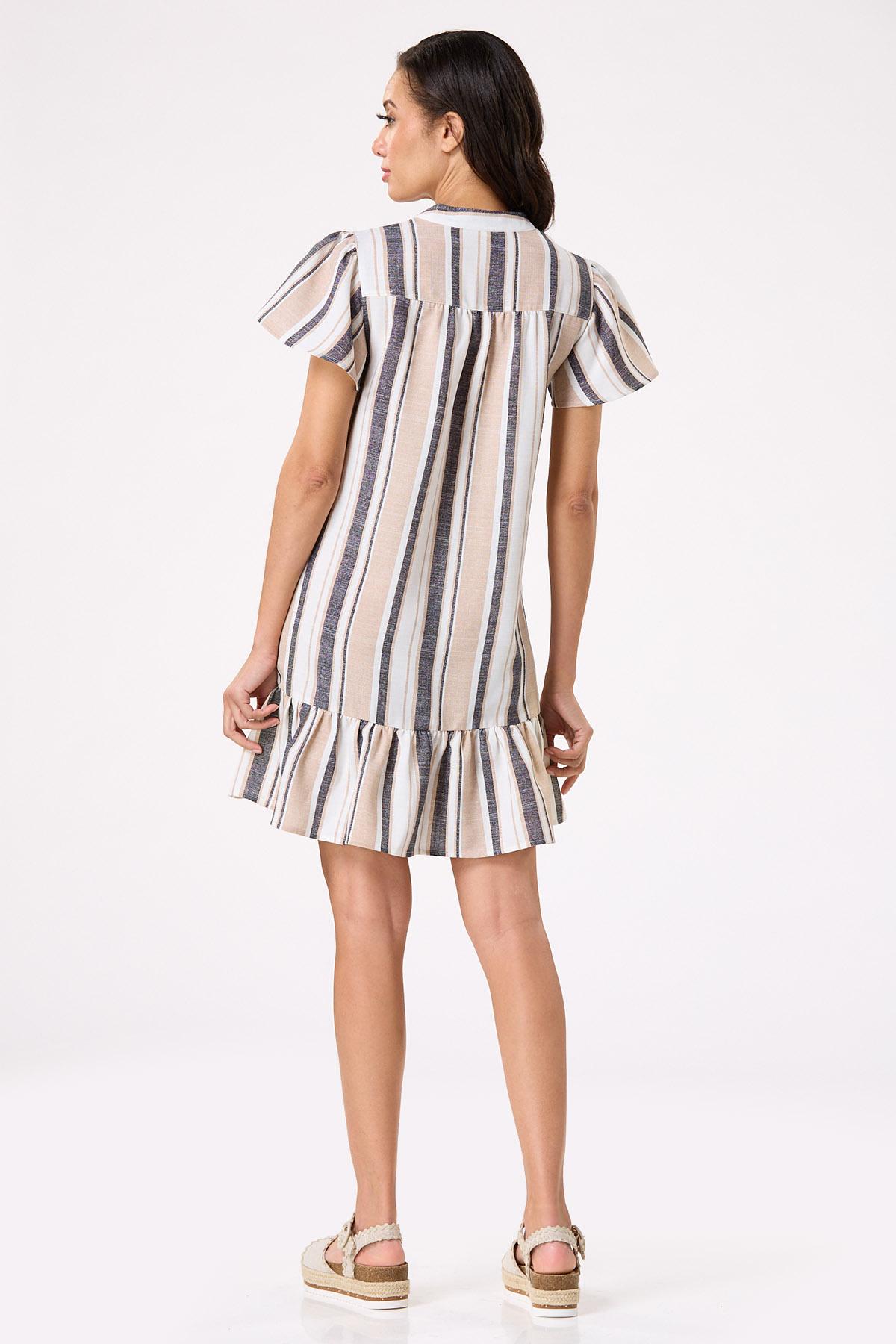  Cato Fashions | Cato Stripe Ruffled Hem Dress
