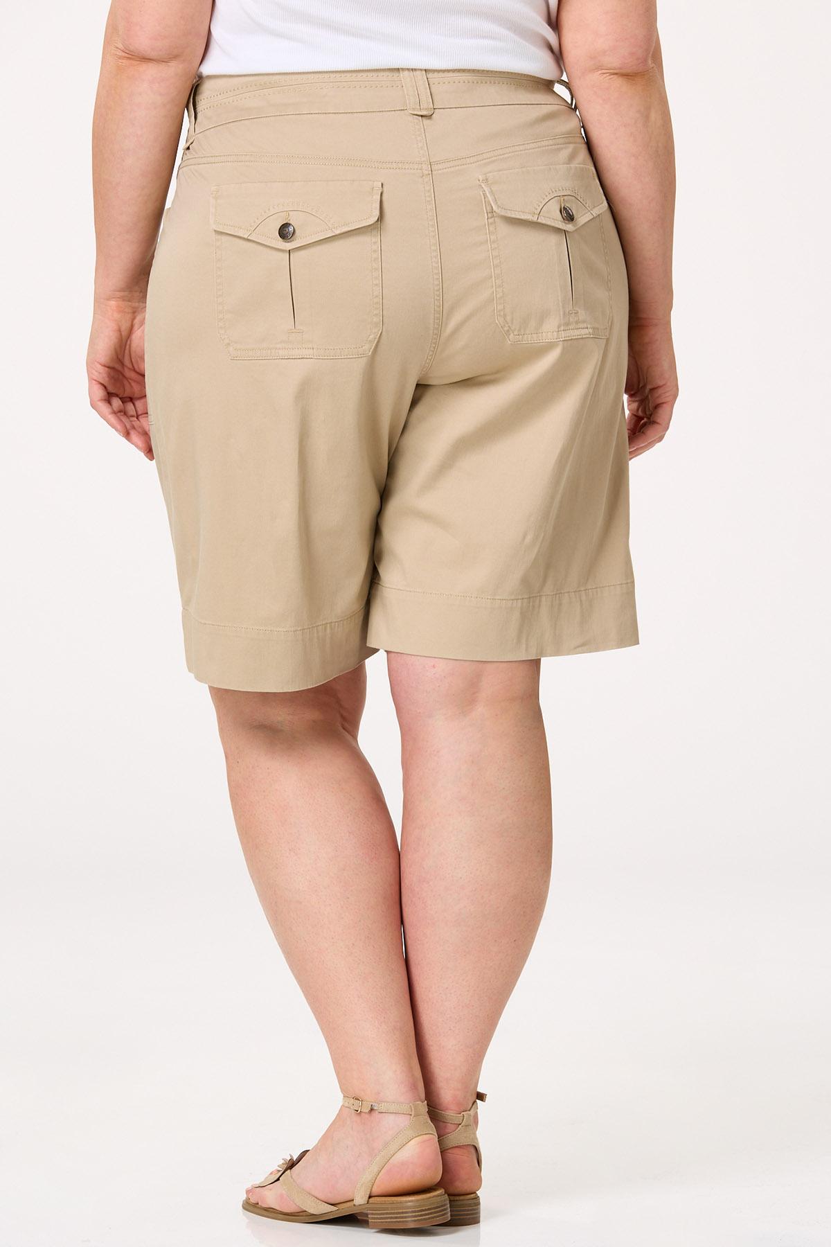  Cato Fashions | Cato Plus Size Solid Utility Bermuda Shorts