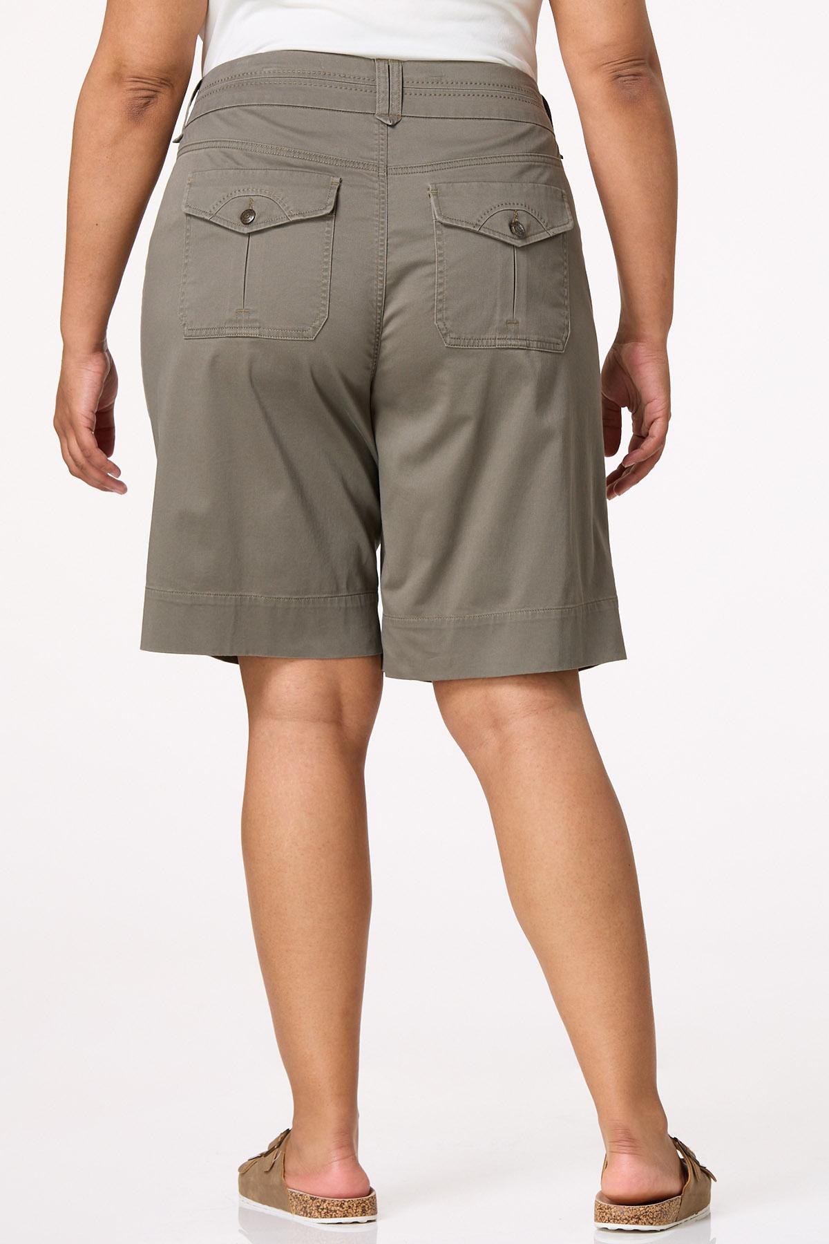  Cato Fashions | Cato Plus Size Solid Utility Bermuda Shorts