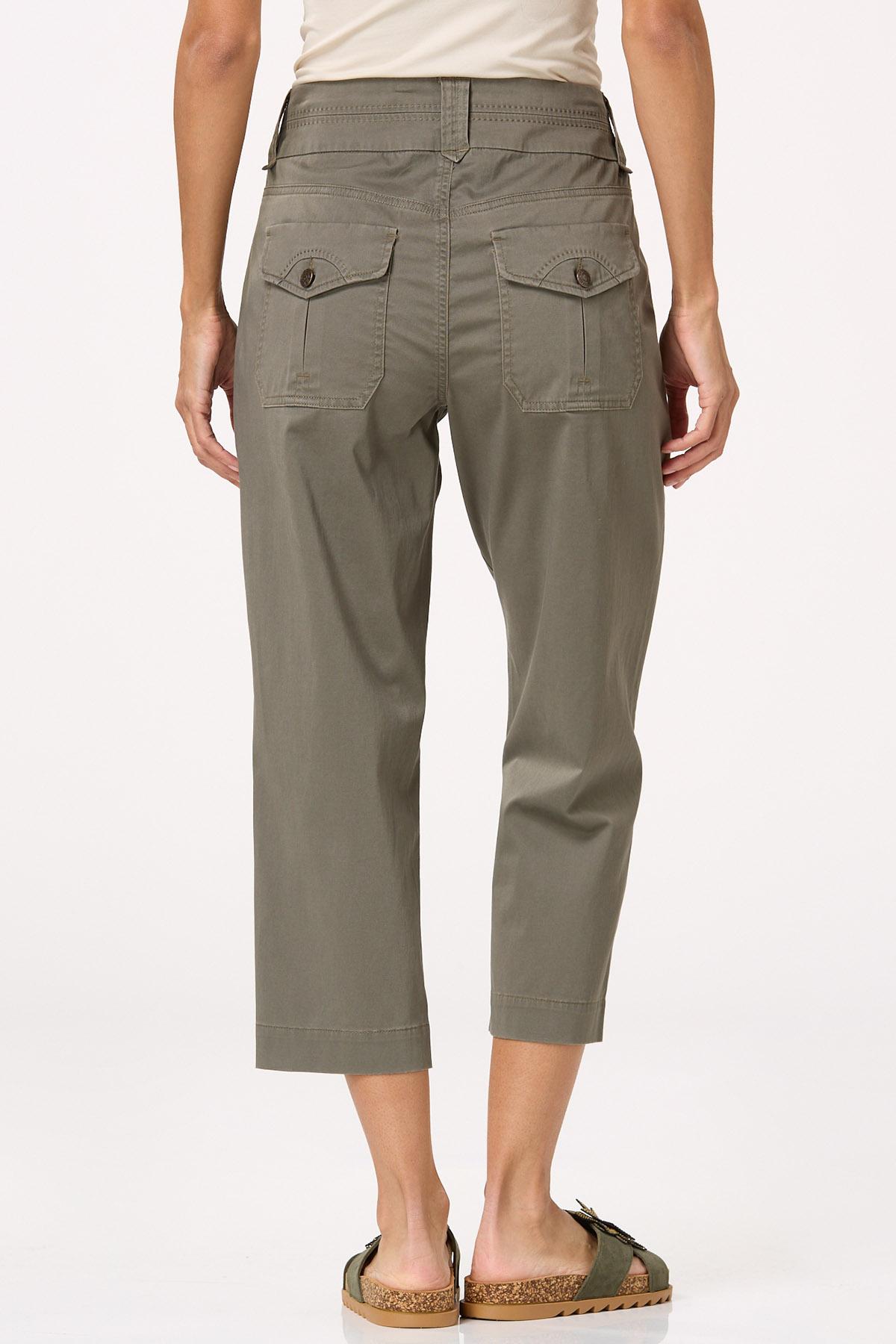  Cato Fashions | Cato Solid Utility Cropped Pants