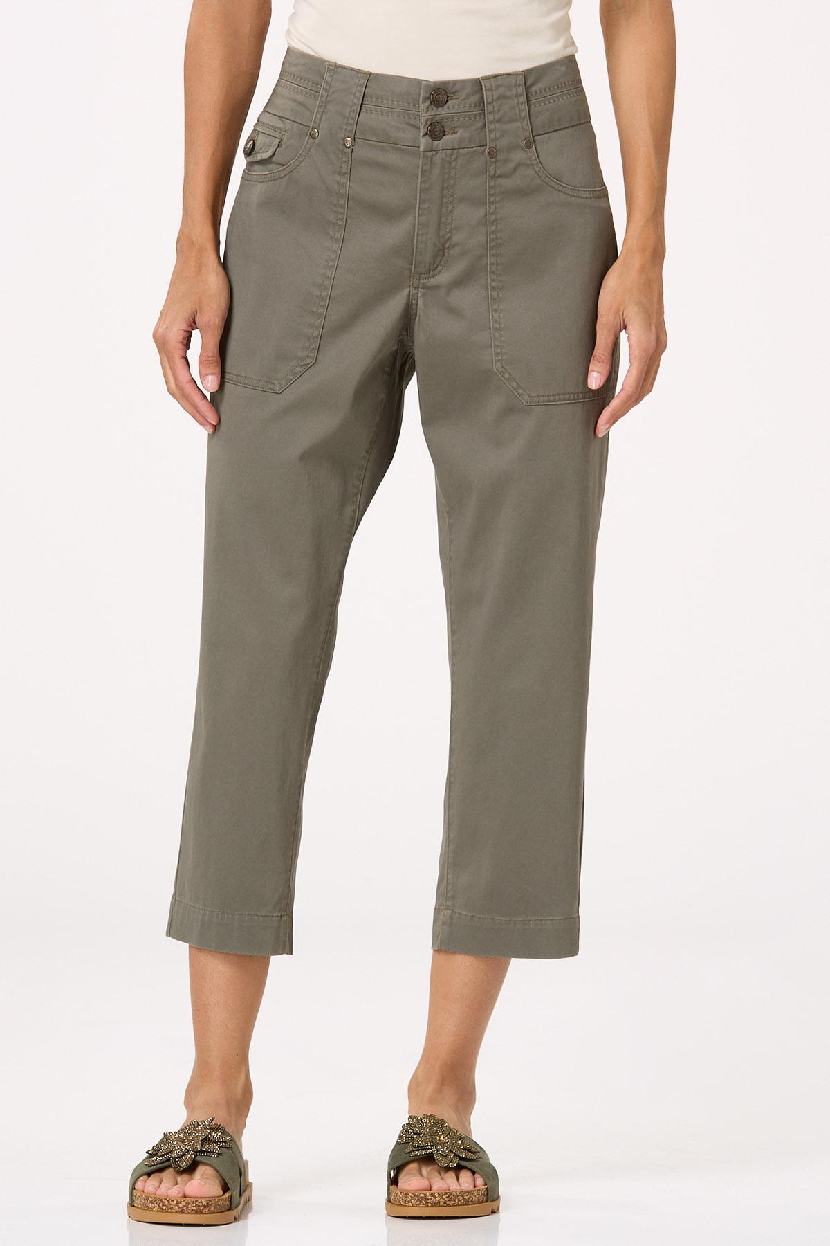  Cato Fashions | Cato Solid Utility Cropped Pants
