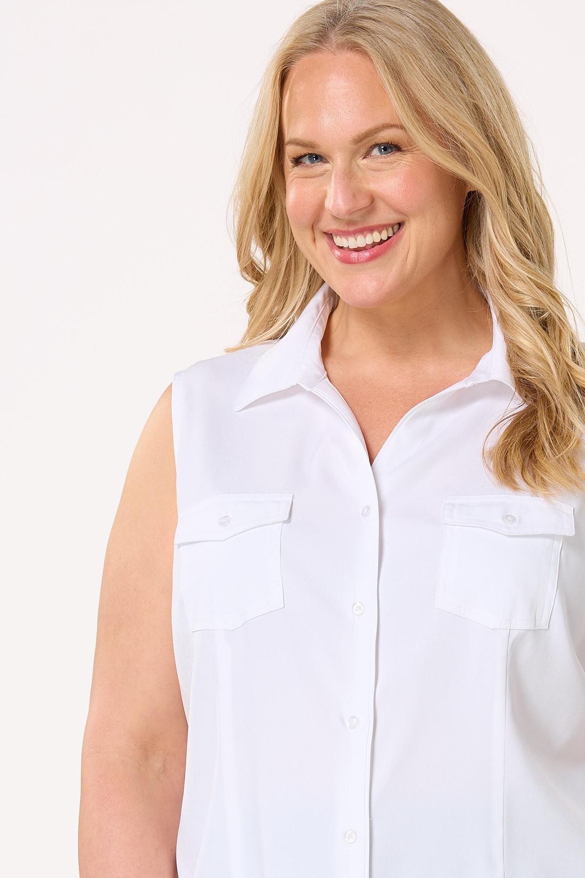 Cato Fashions | Cato Plus Size Button Down Sleeveless Top