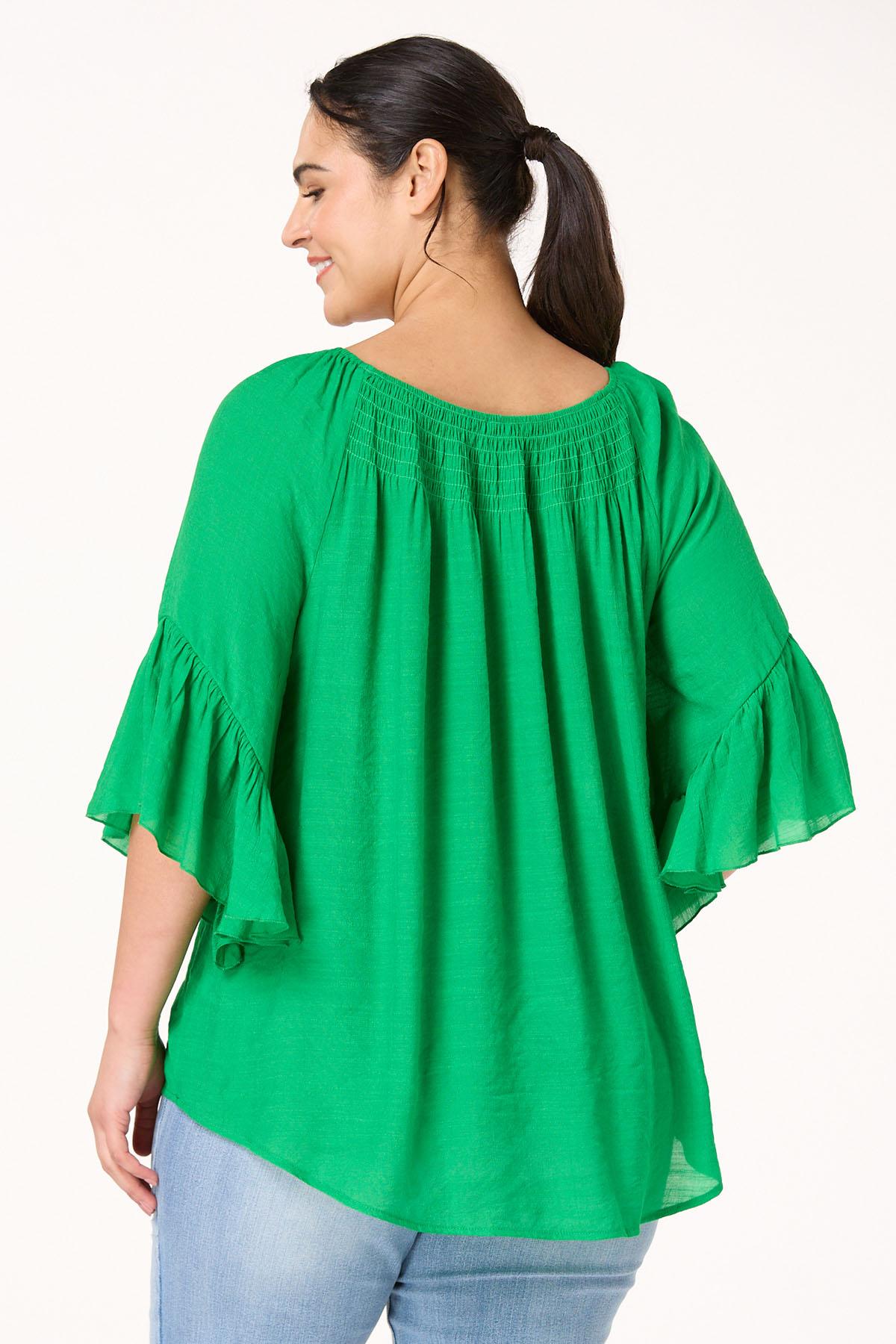  Cato Fashions | Cato Plus Size Solid Smock Neck Top