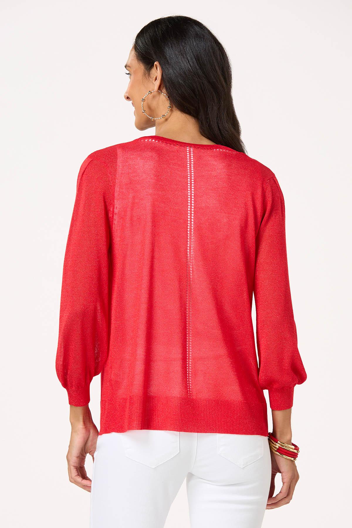 Cato Fashions | Cato Solid Sheer Balloon Sleeve Cardigan