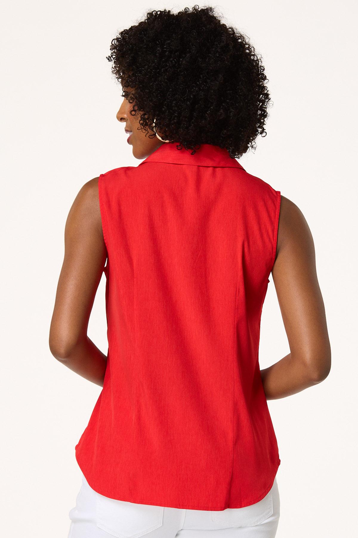  Cato Fashions | Cato Button Down Sleeveless Top