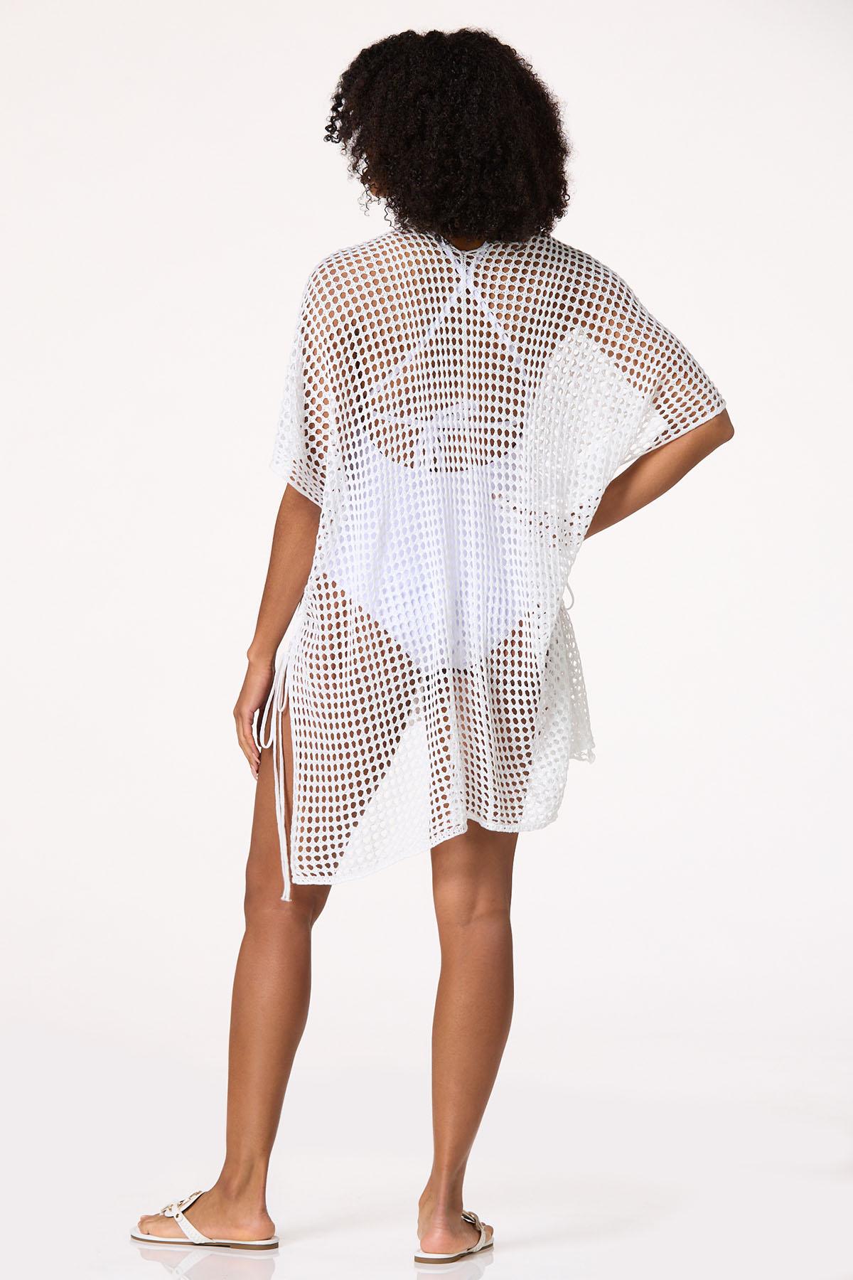 Cato Fashions | Cato Open Weave Fringe Poncho