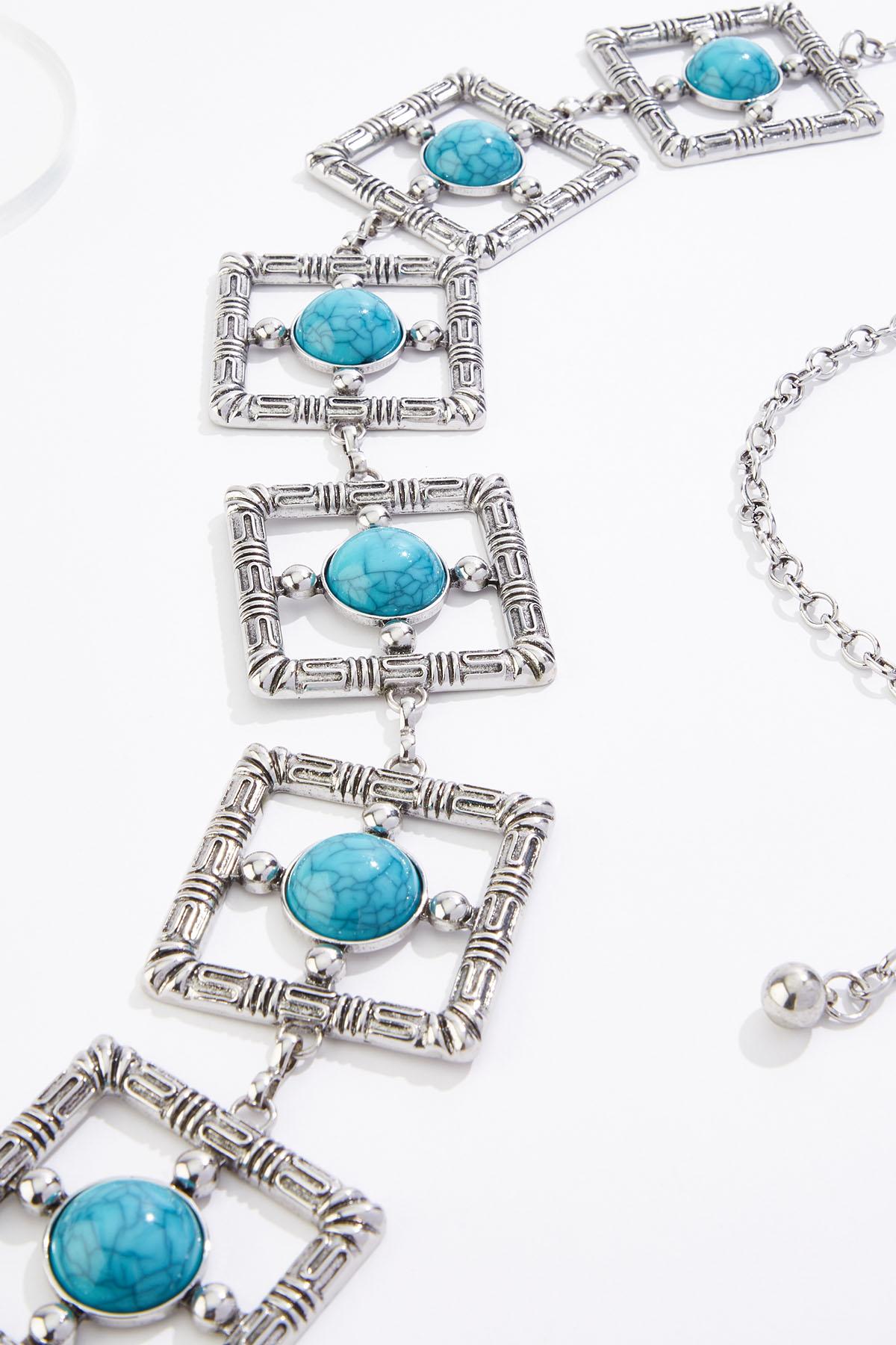Cato Fashions | Cato Square Turquoise Chain Belt