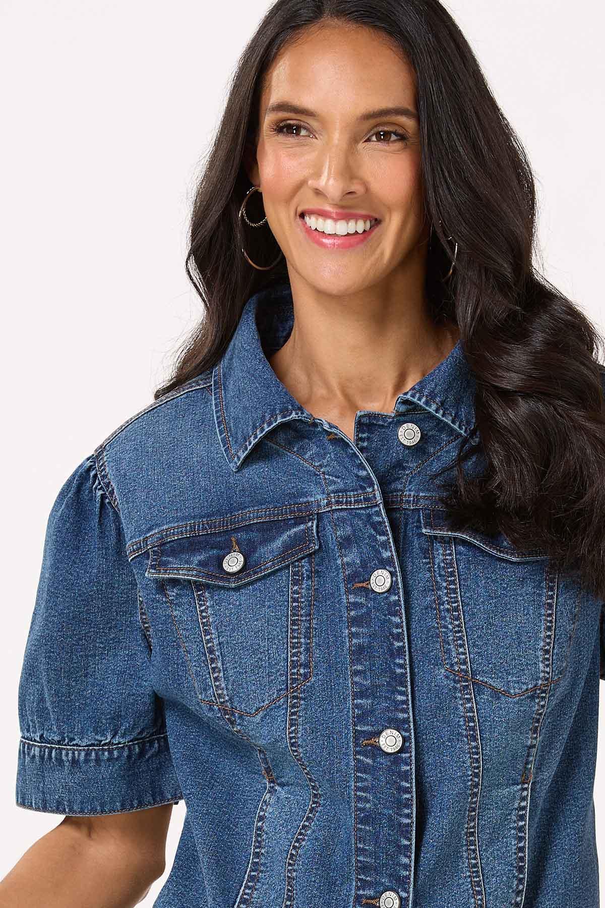  Cato Fashions | Cato Puff Sleeve Denim Jacket