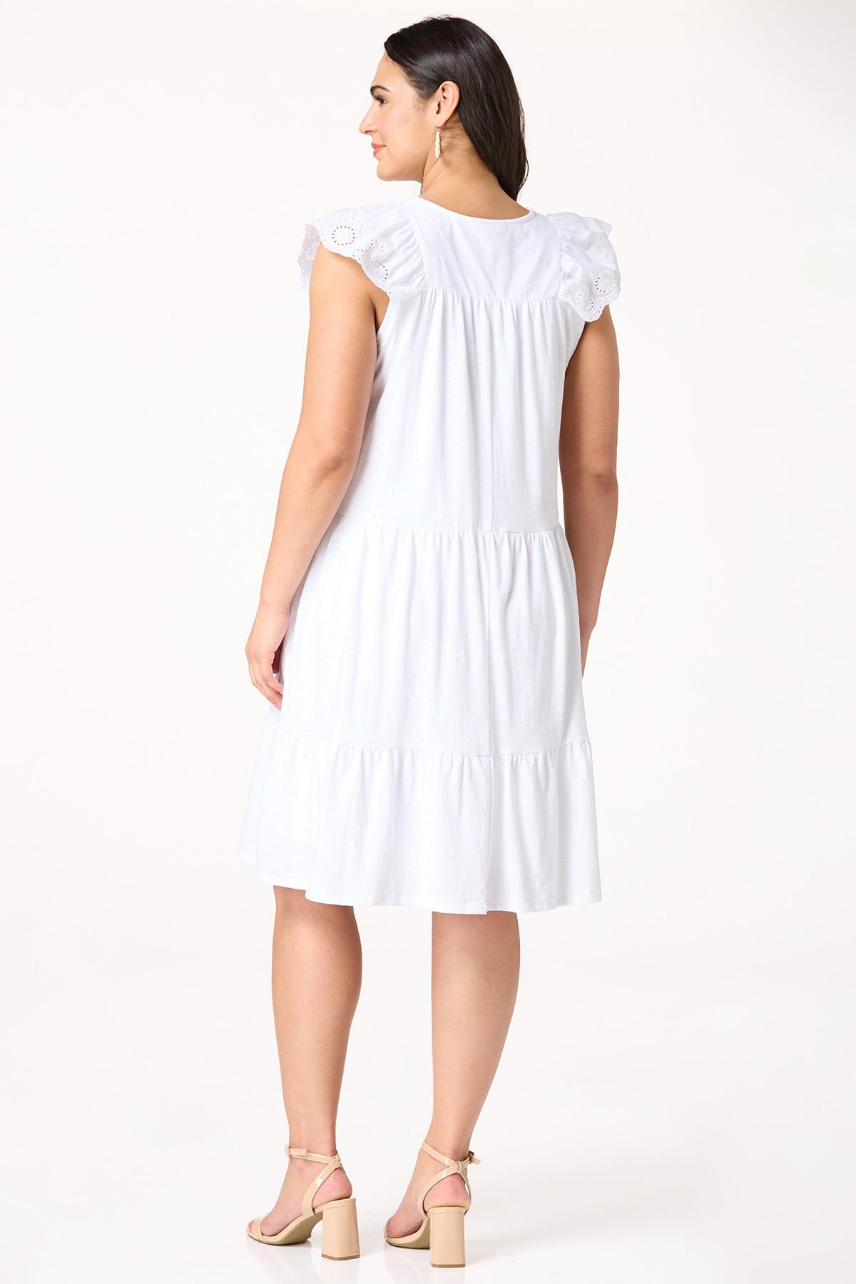  Cato Fashions | Cato Plus Size Eyelet Flutter Sleeve Swing Dress
