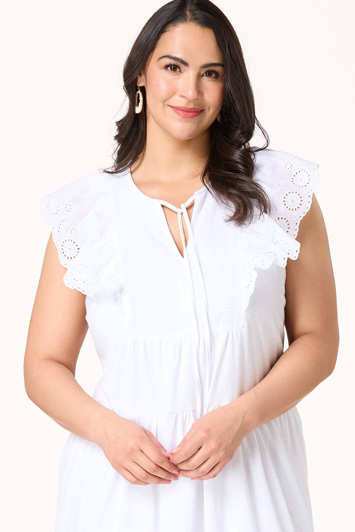  Cato Fashions | Cato Plus Size Eyelet Flutter Sleeve Swing Dress