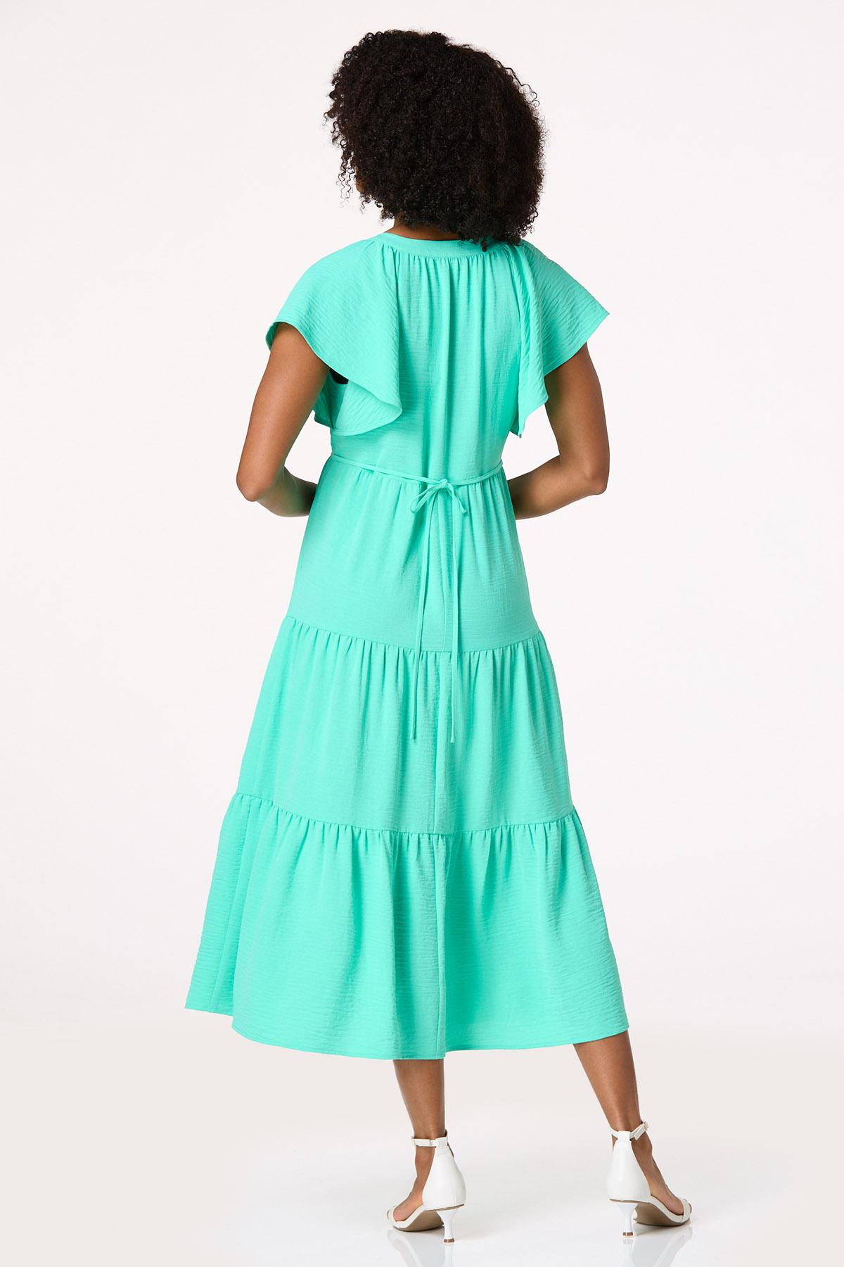  Cato Fashions | Cato Tiered Tie Waist Midi Dress