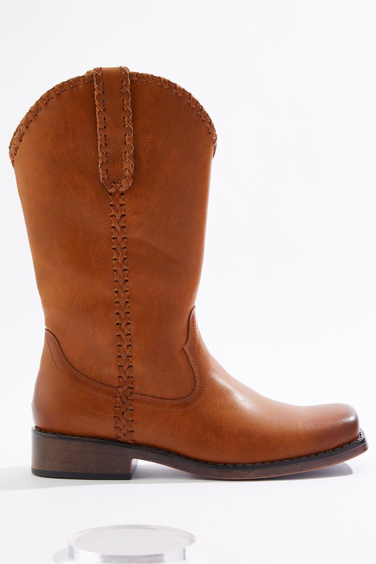  Cato Fashions | Cato Square Toe Burnished Western Boots