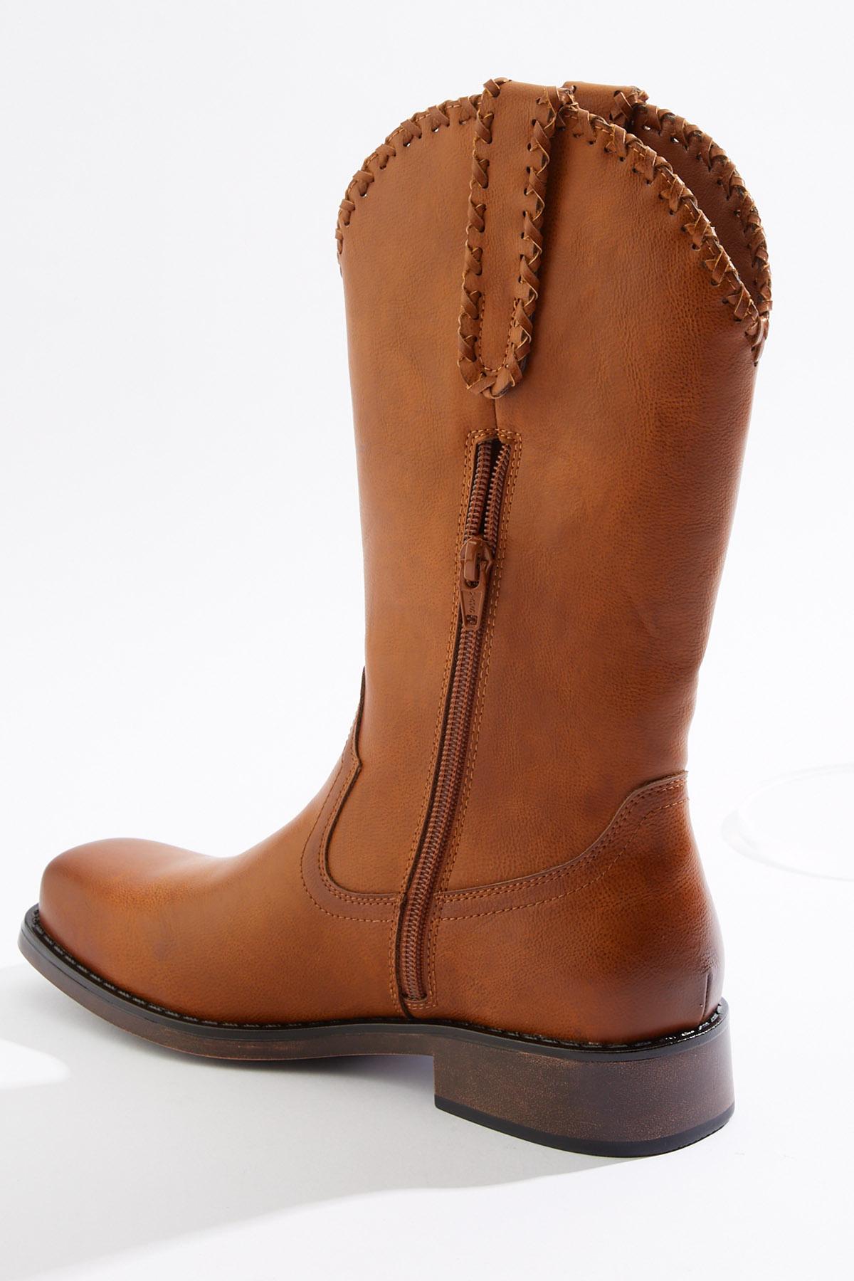  Cato Fashions | Cato Square Toe Burnished Western Boots