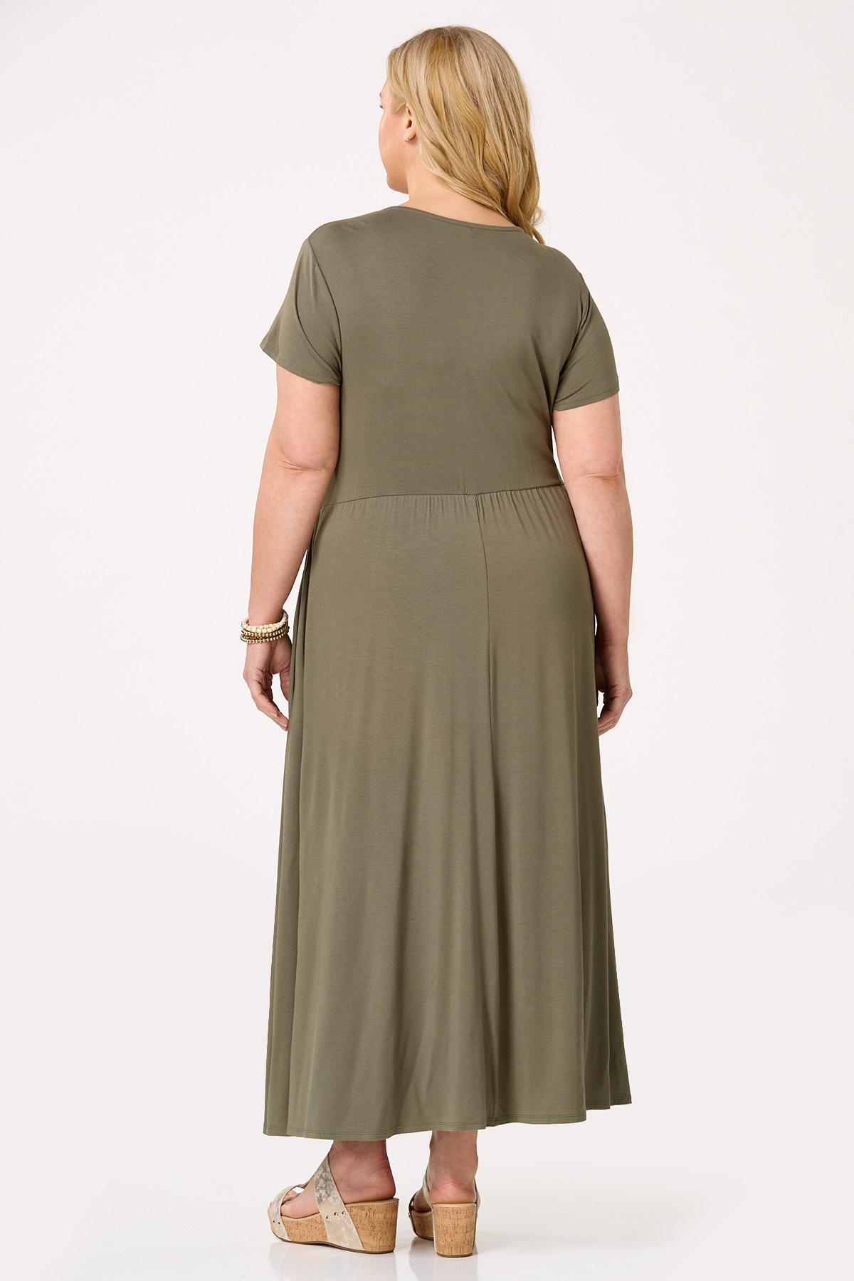  Cato Fashions | Cato Plus Size Solid Side Pocket Maxi Dress