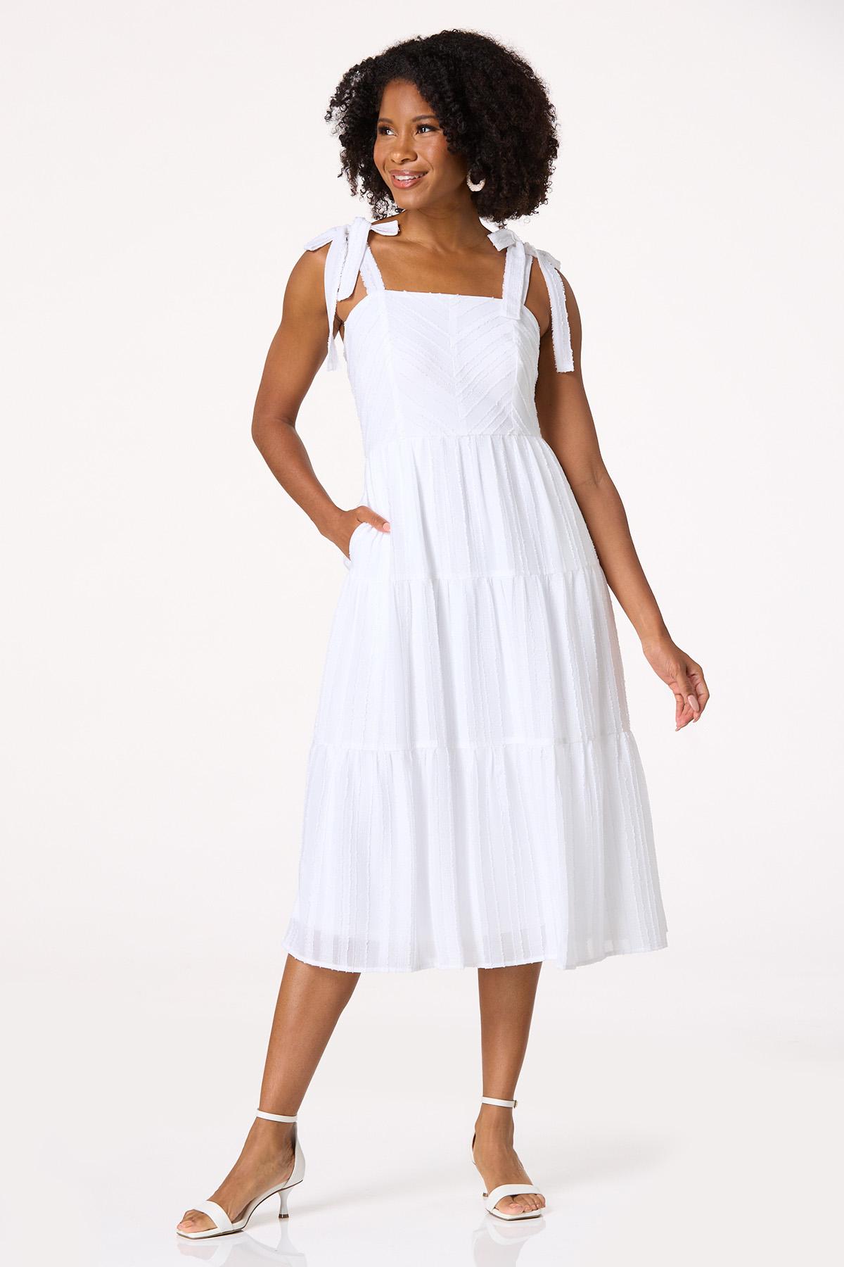 Cato Fashions | Cato Tiered Tie Shoulder Midi Dress