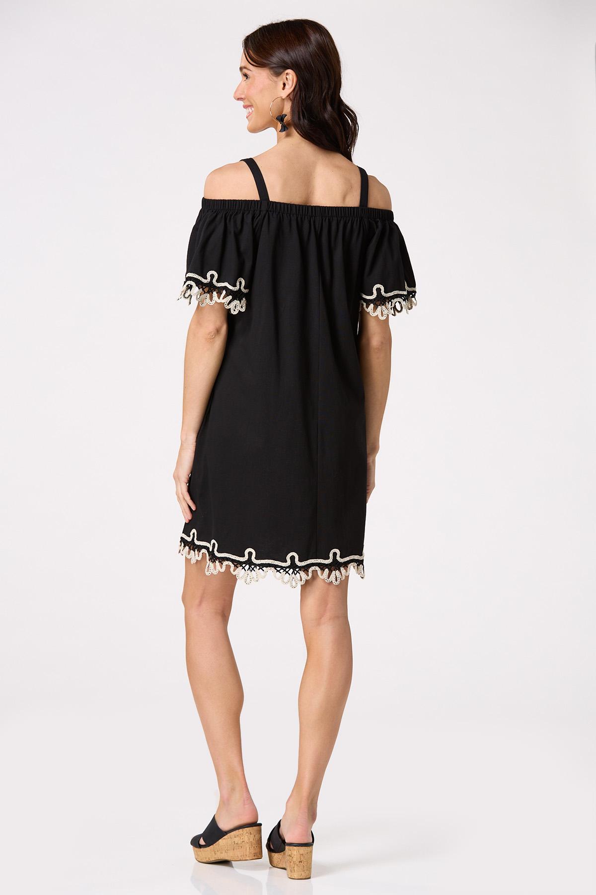  Cato Fashions | Cato Crochet Trim Swing Dress