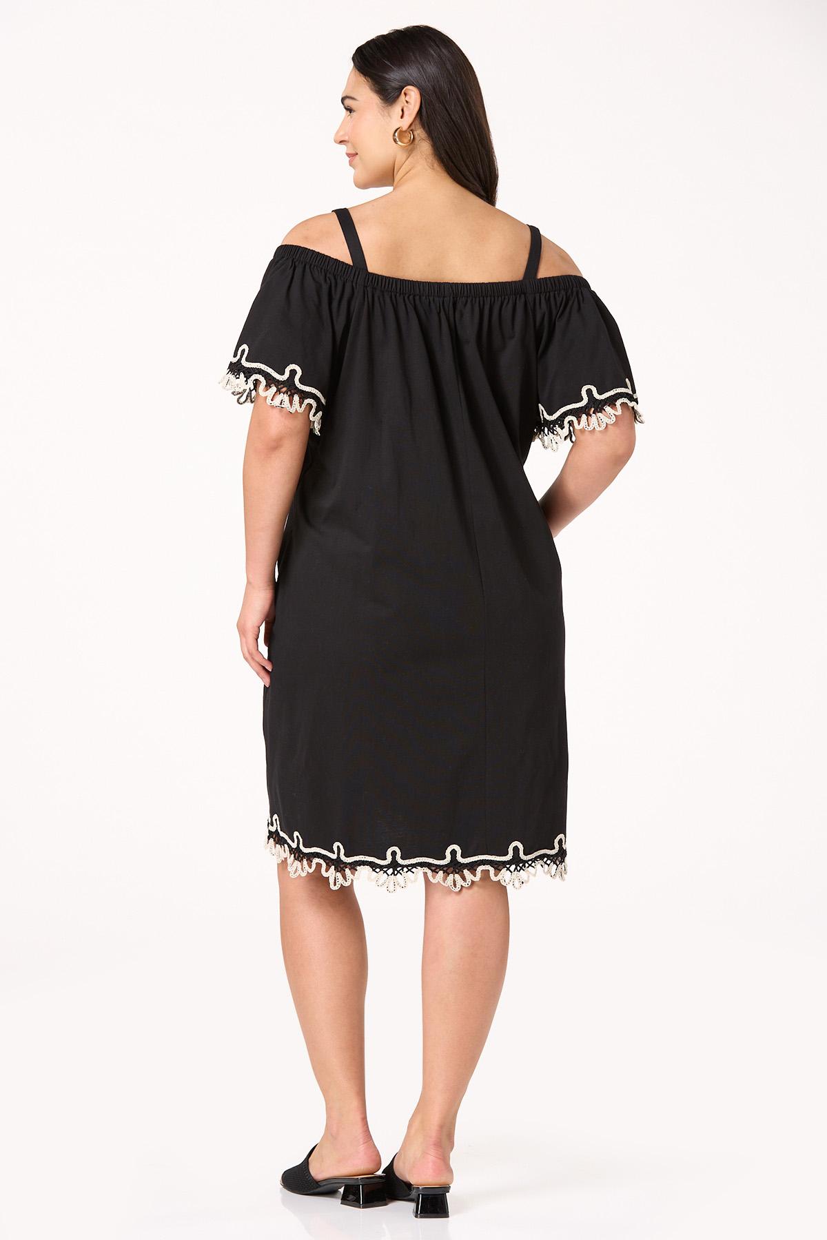  Cato Fashions | Cato Plus Size Crochet Trim Swing Dress