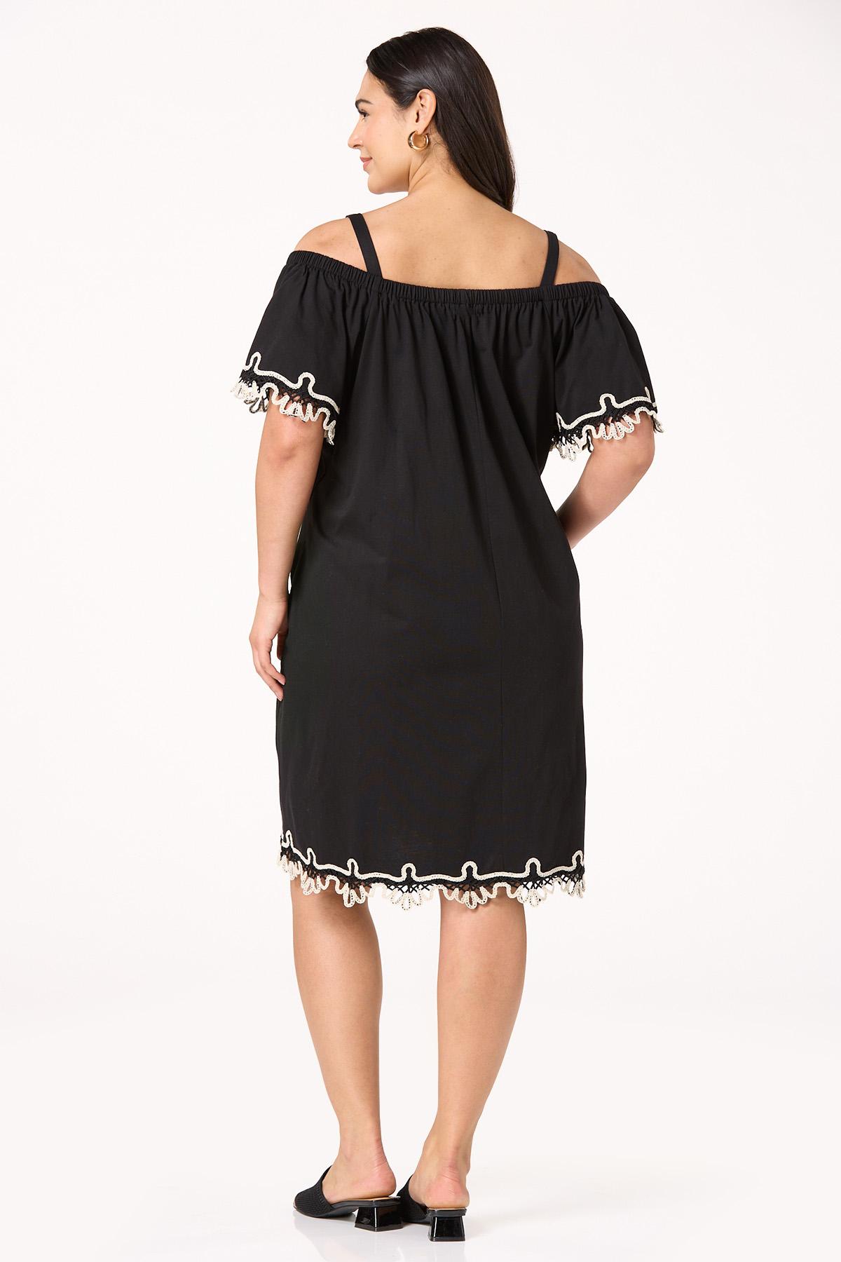  Cato Fashions | Cato Plus Size Crochet Trim Swing Dress