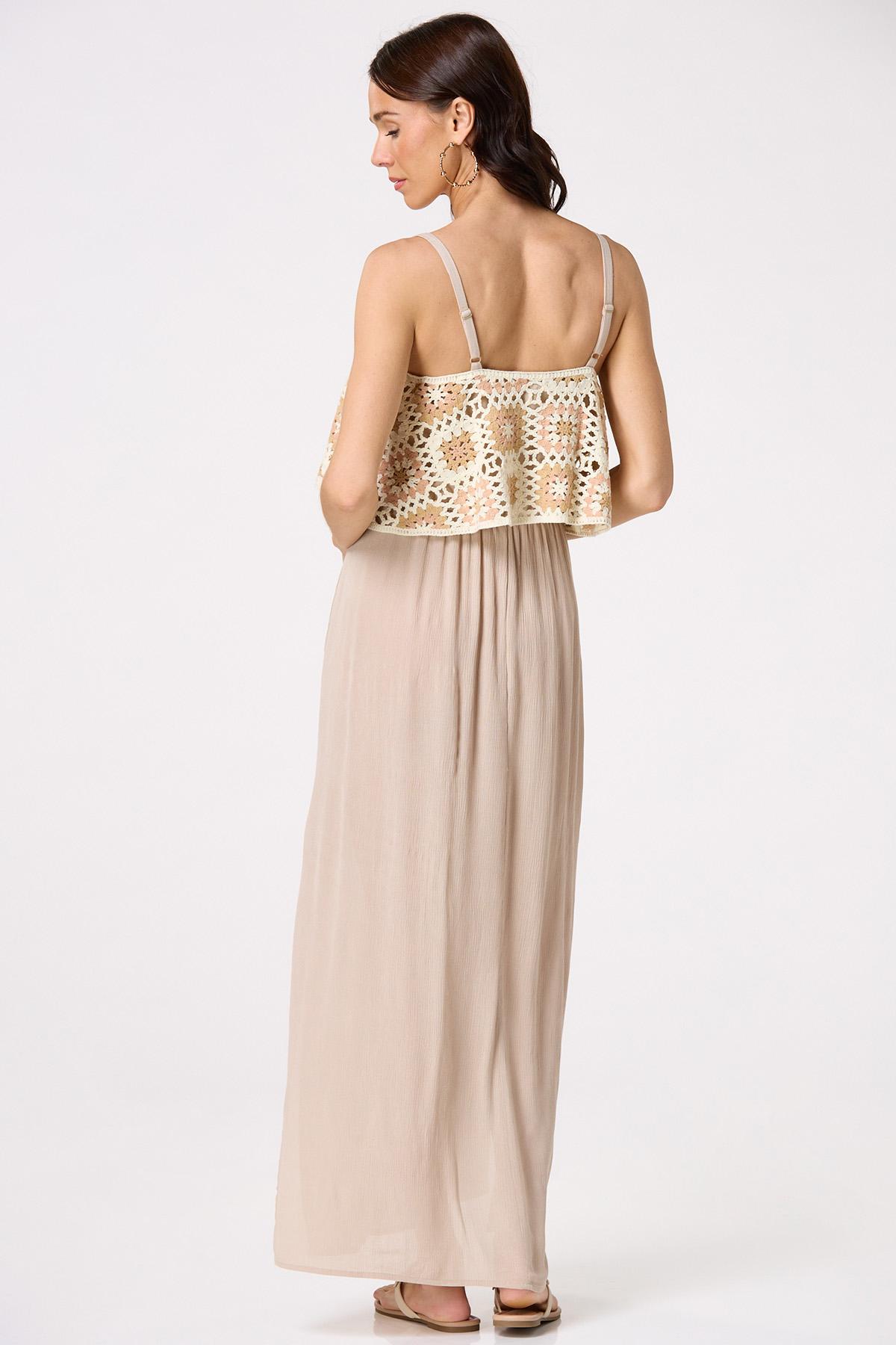  Cato Fashions | Cato Crochet Overlay Maxi Dress