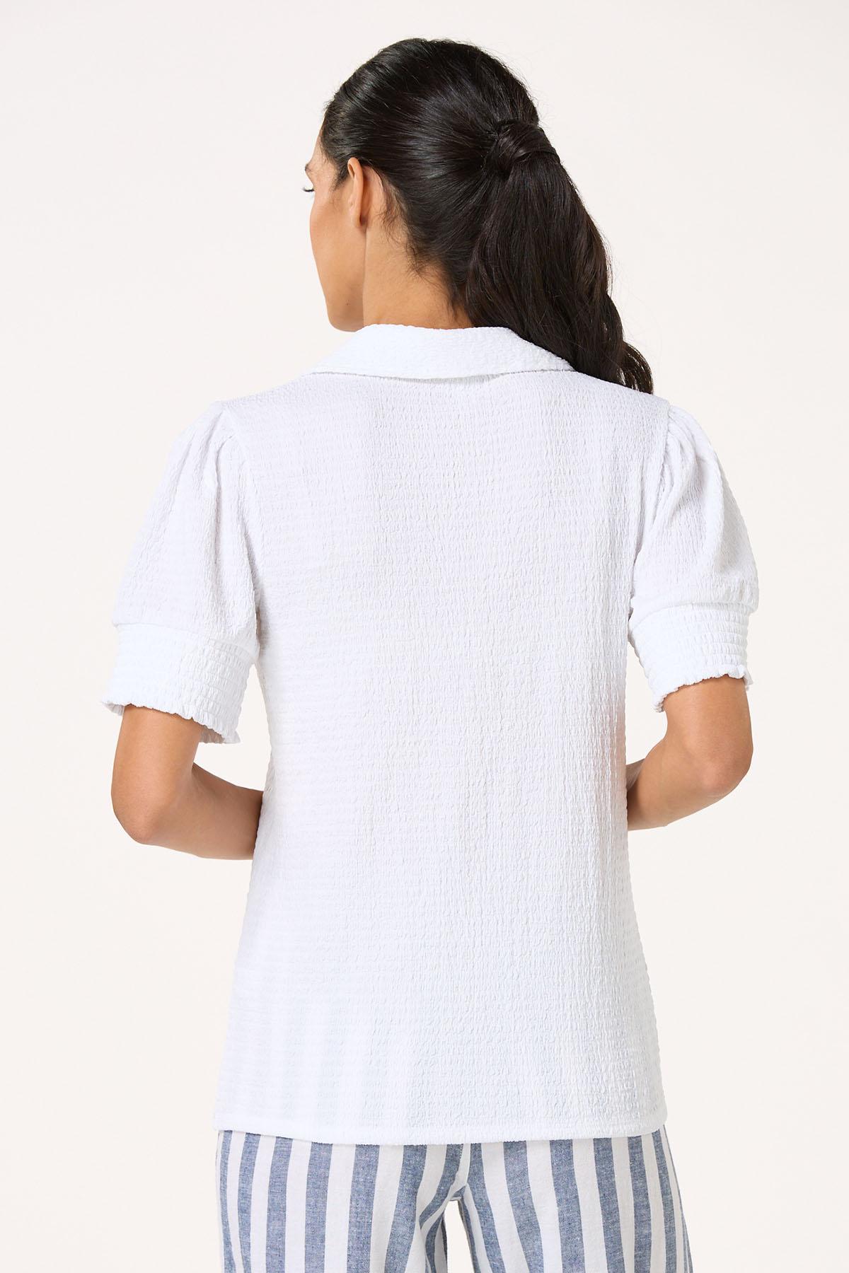 Cato Fashions | Cato Solid Smocked Sleeve Top