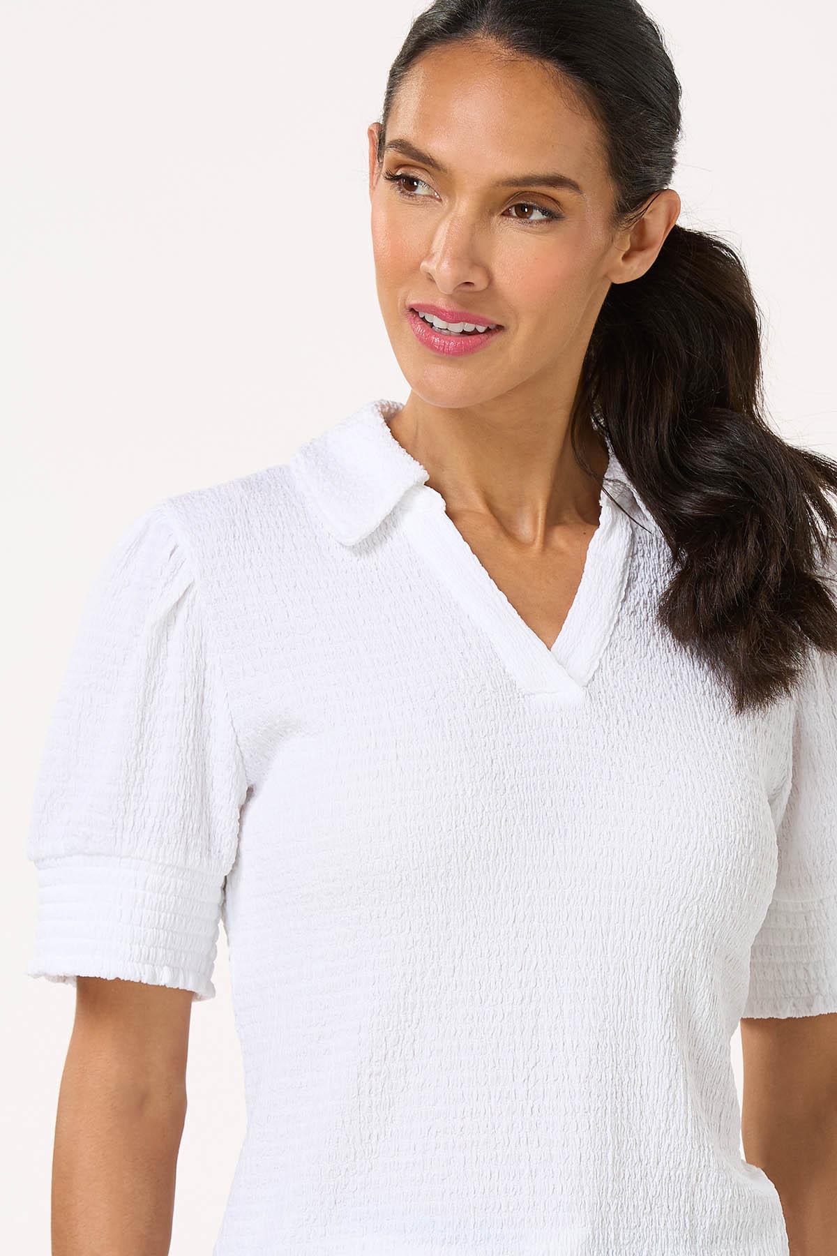 Cato Fashions | Cato Solid Smocked Sleeve Top