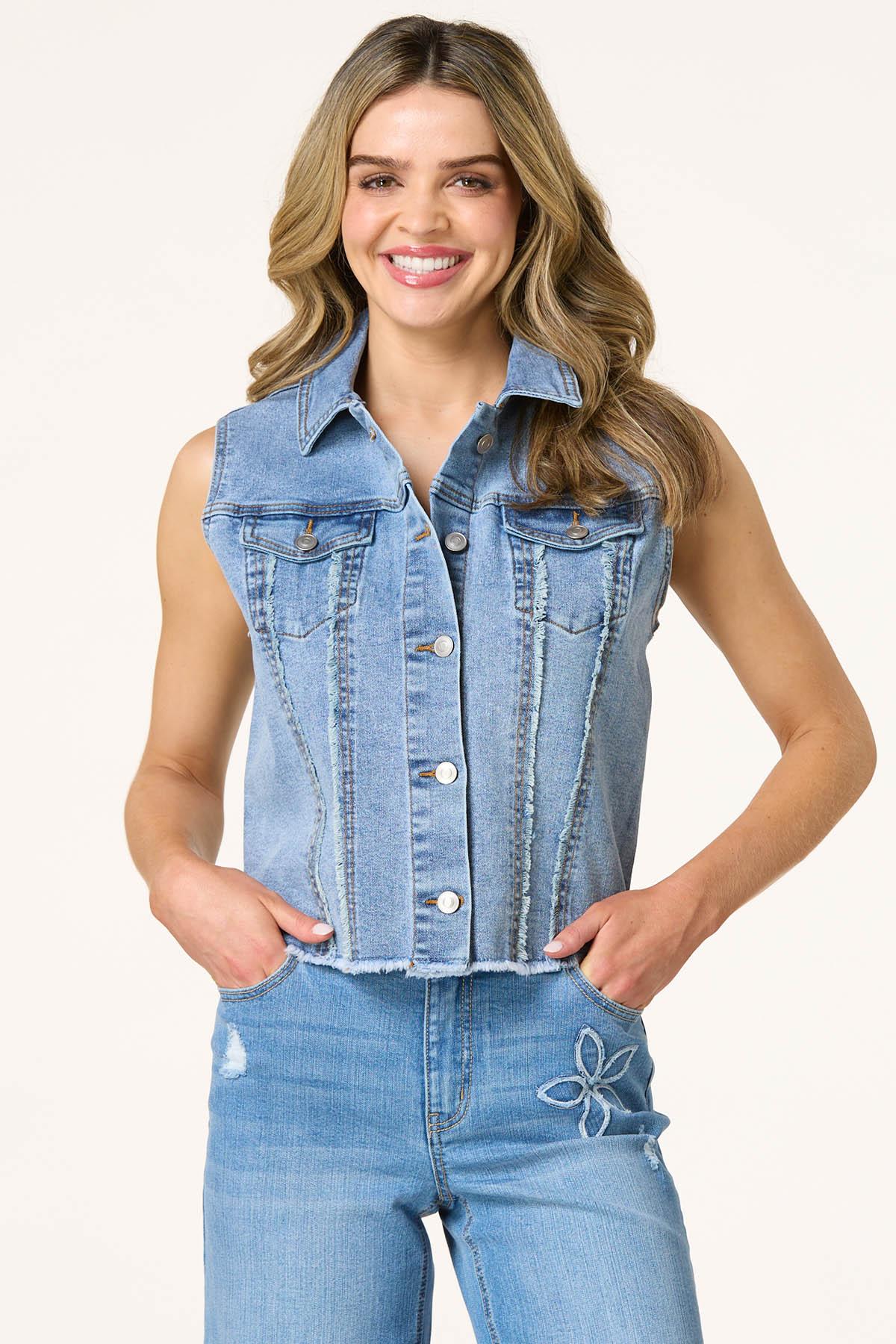 トップス Knuth Marf untrimmed denim vest knuth marf untrimmed denim vest