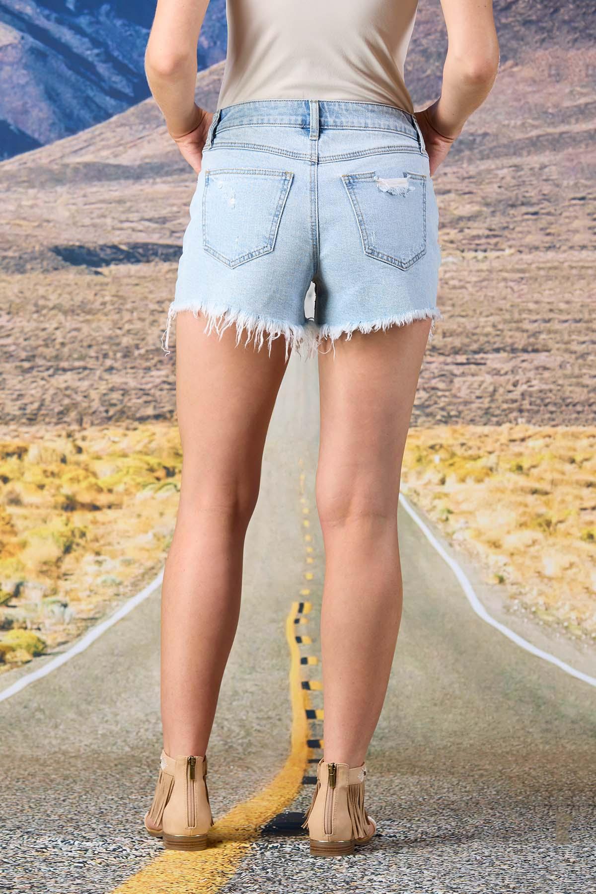  Cato Fashions | Cato Distressed Rhinestone Denim Shorts