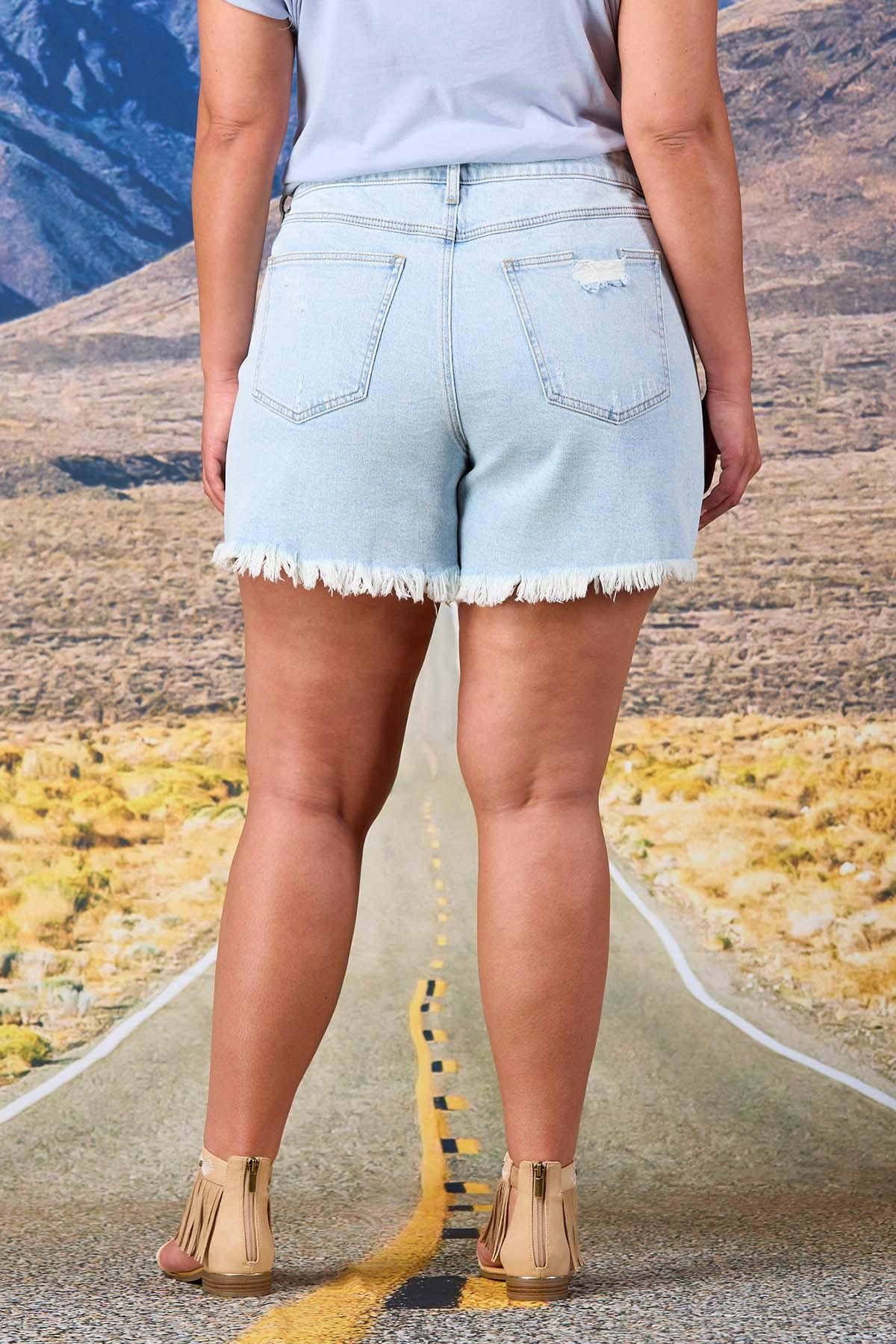  Cato Fashions | Cato Plus Size Distressed Rhinestone Denim Shorts