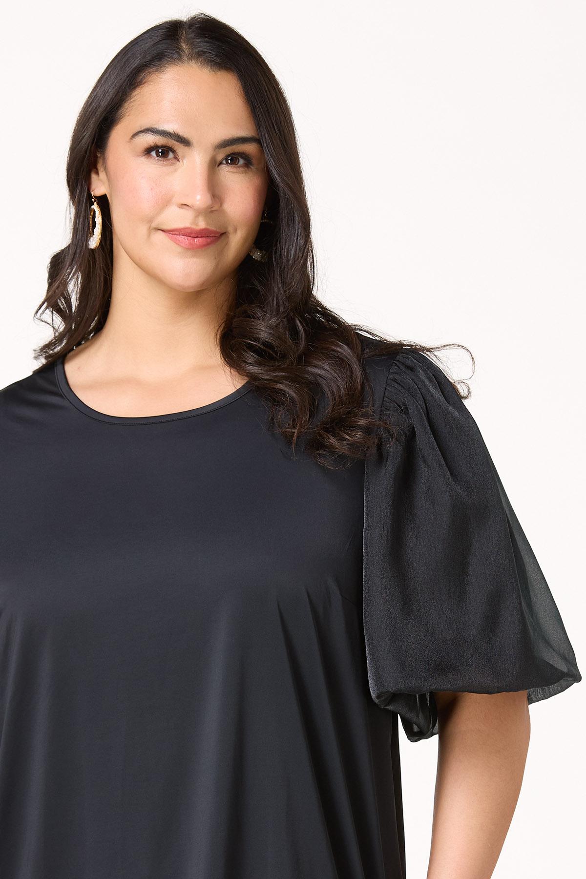  Cato Fashions | Cato Plus Size Organza Puff Sleeve Top