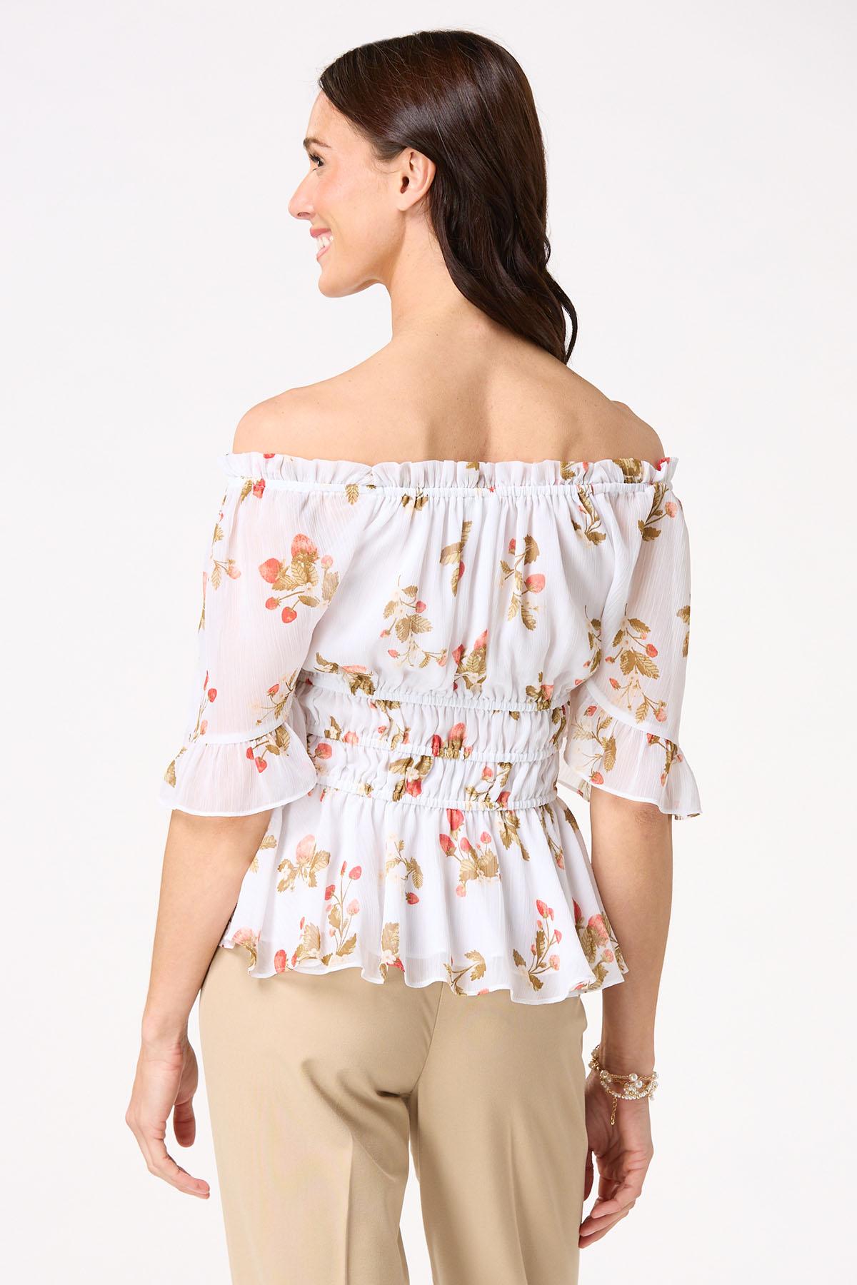  Cato Fashions | Cato Strawberry Peplum Top