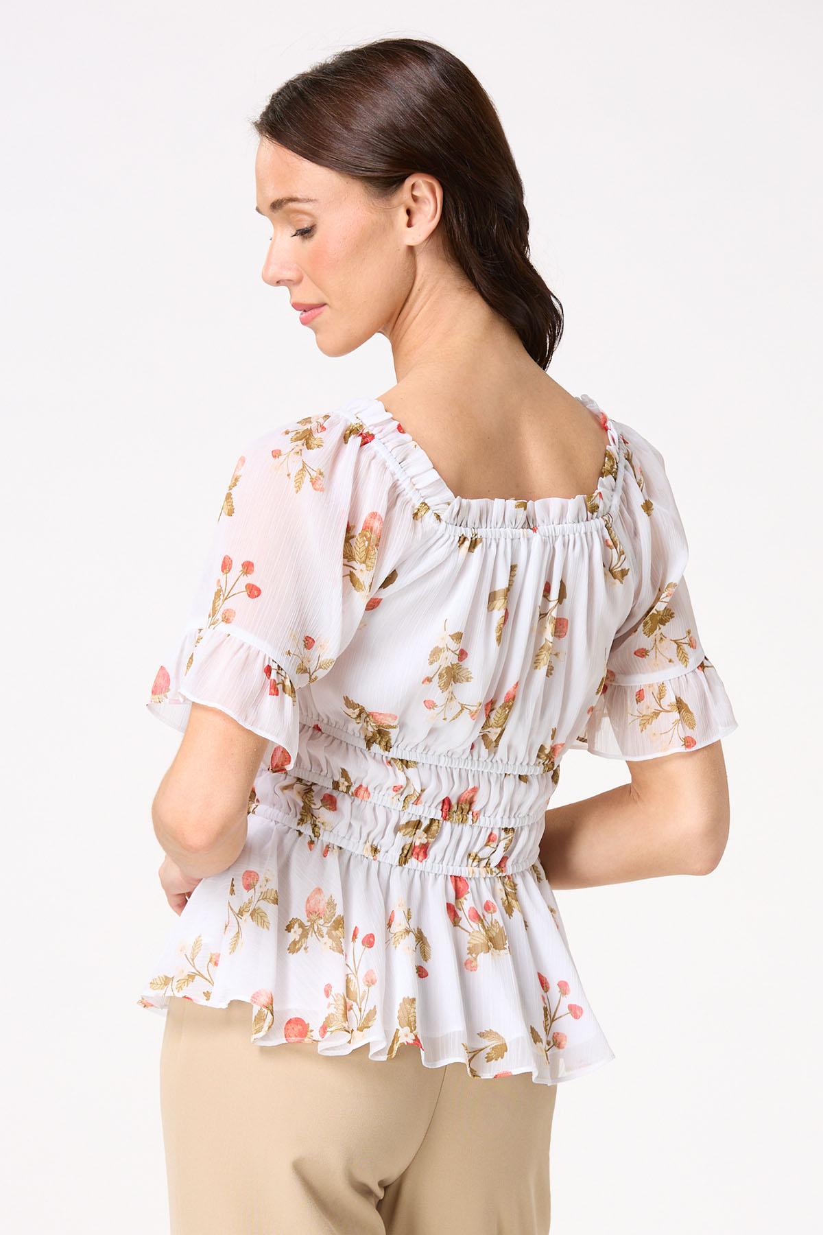  Cato Fashions | Cato Strawberry Peplum Top