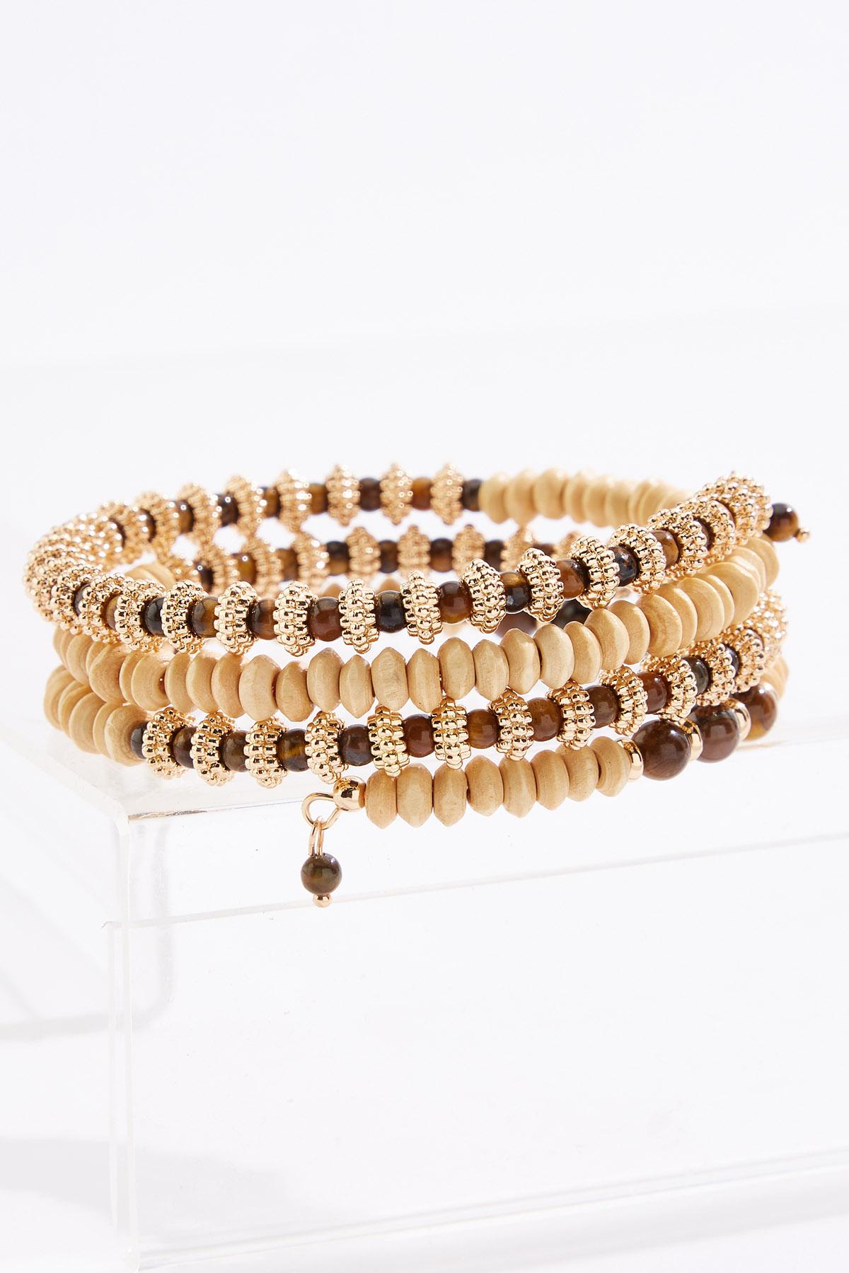  Cato Fashions | Cato Wood Bead Coil Bracelet