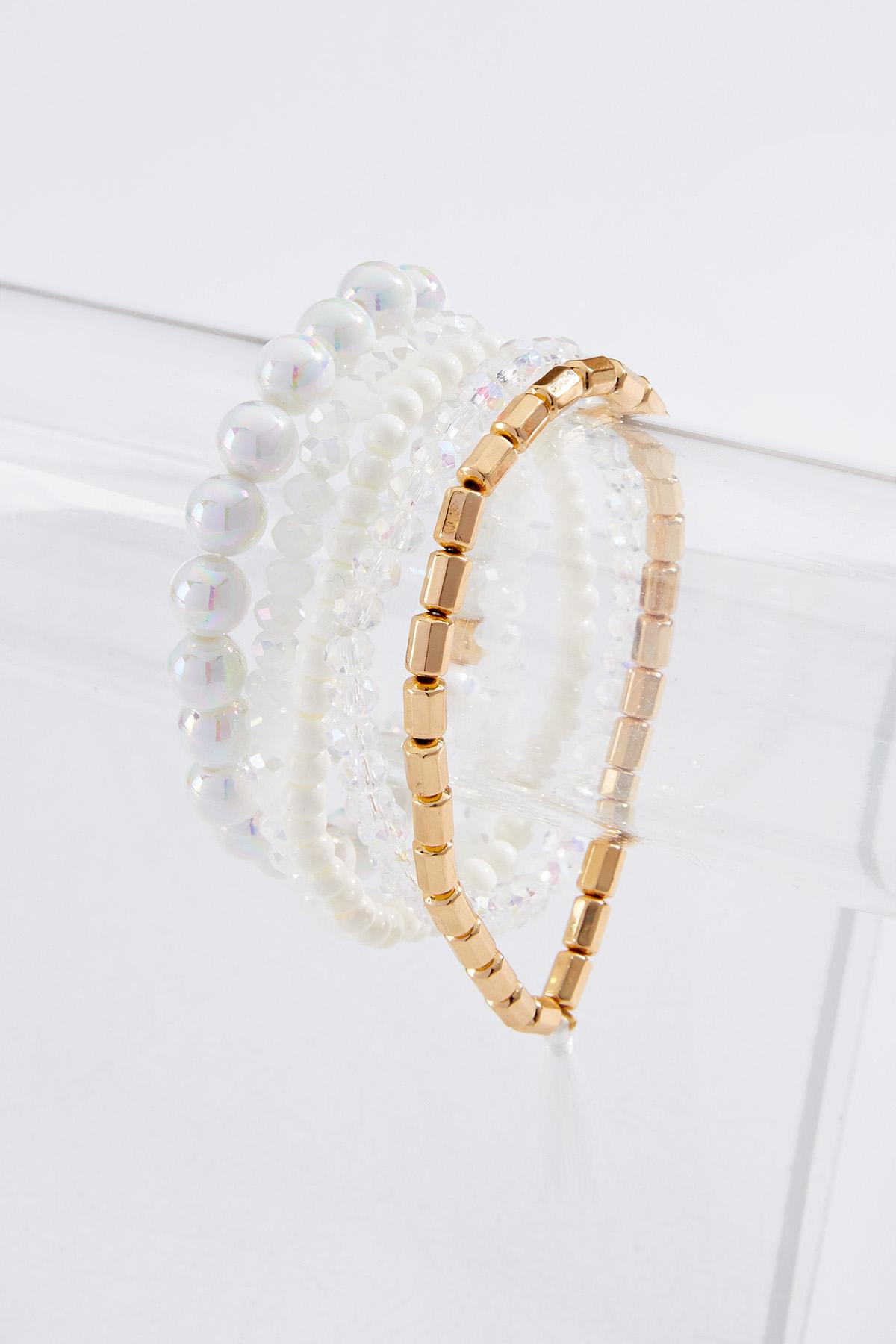 Cato Fashions | Cato Iridescent Beaded Stretch Bracelet Set