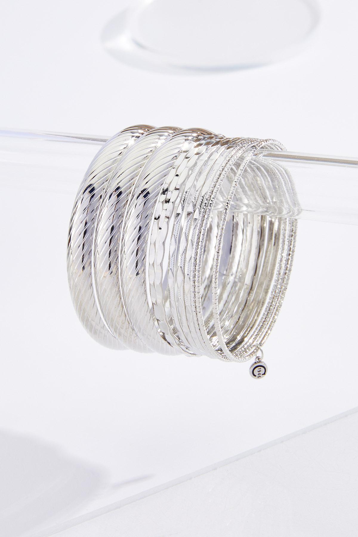  Cato Fashions | Cato Mixed Texture Bangle Bracelet Set