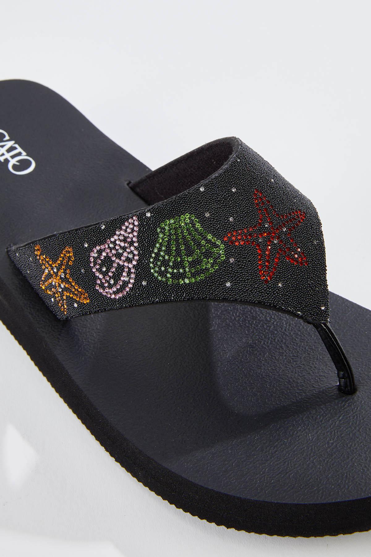 Cato Fashions | Cato Seashell Thong Flip Flops